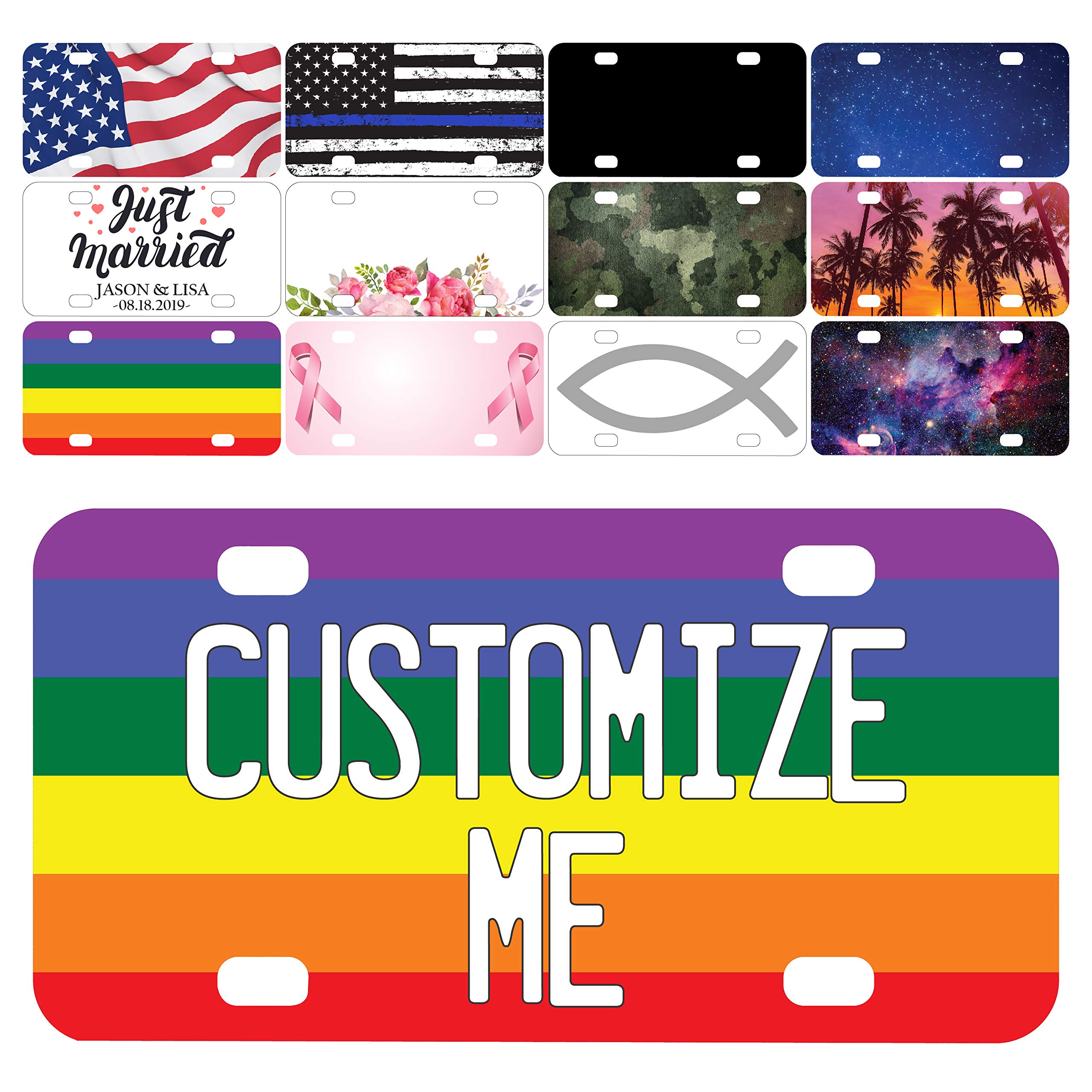 Custom Personalized Aluminum License Plate for Bikes, Bicycles & Golf Carts - 6