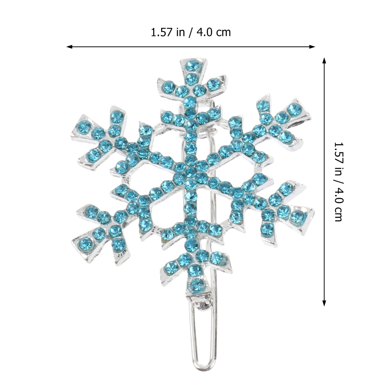 Snowflake Hair Clips for Girls - 6pcs Set of Winter-Themed Barrettes & Decorative Hair Accessories for Parties, Holidays & Everyday Wear