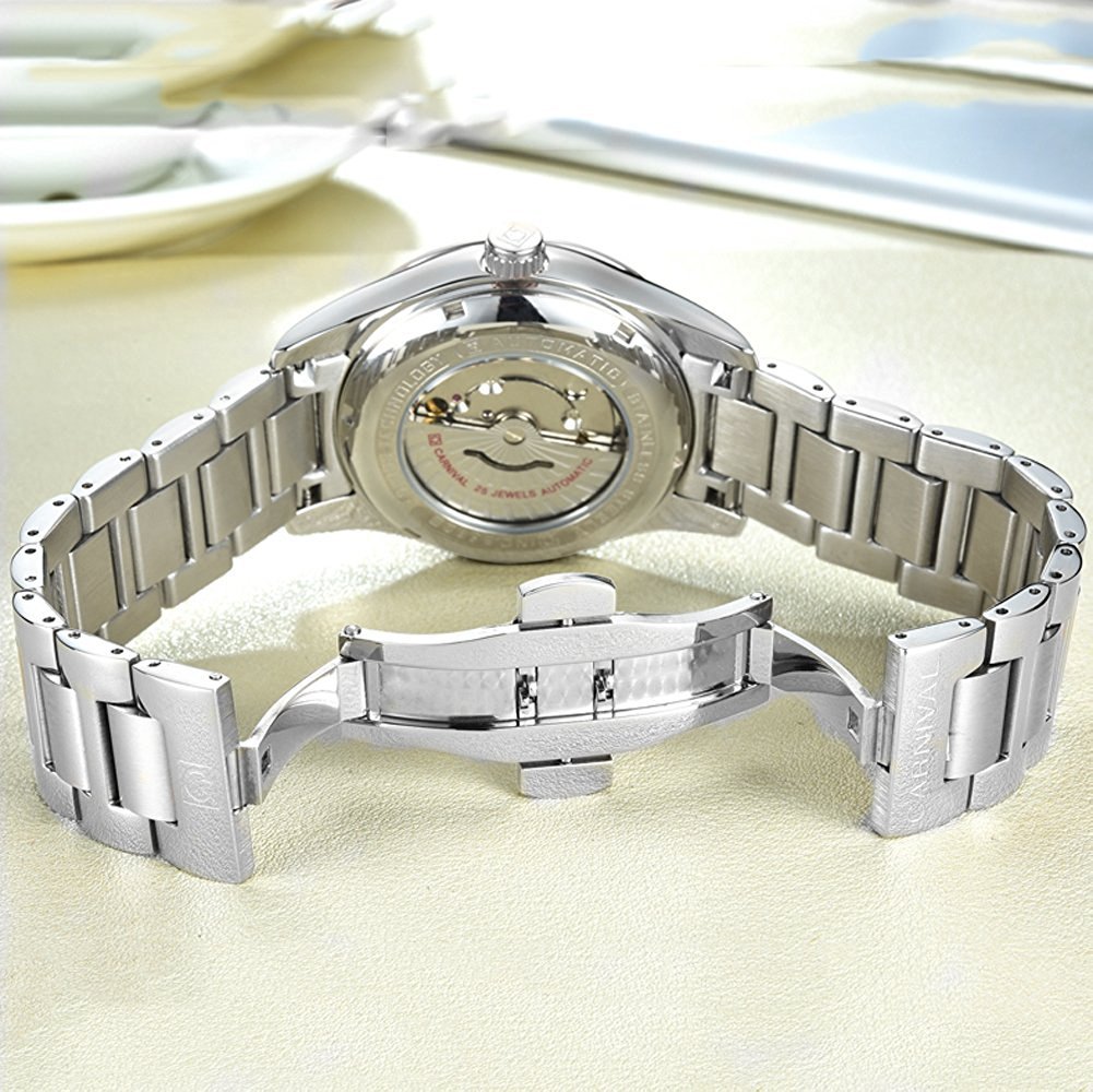 MASTOP Luxury Automatic Watch for Men & Women - Two-Tone Stainless Steel Couple Watch | Perfect for Anniversary Gifts, Date Nights & Formal Occasions