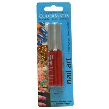 ColorMates Nail Art Polish - Long Lasting Red Nail Lacquer (0.25 Fl Oz) - Perfect for Manicures, Pedicures & Nail Art Designs