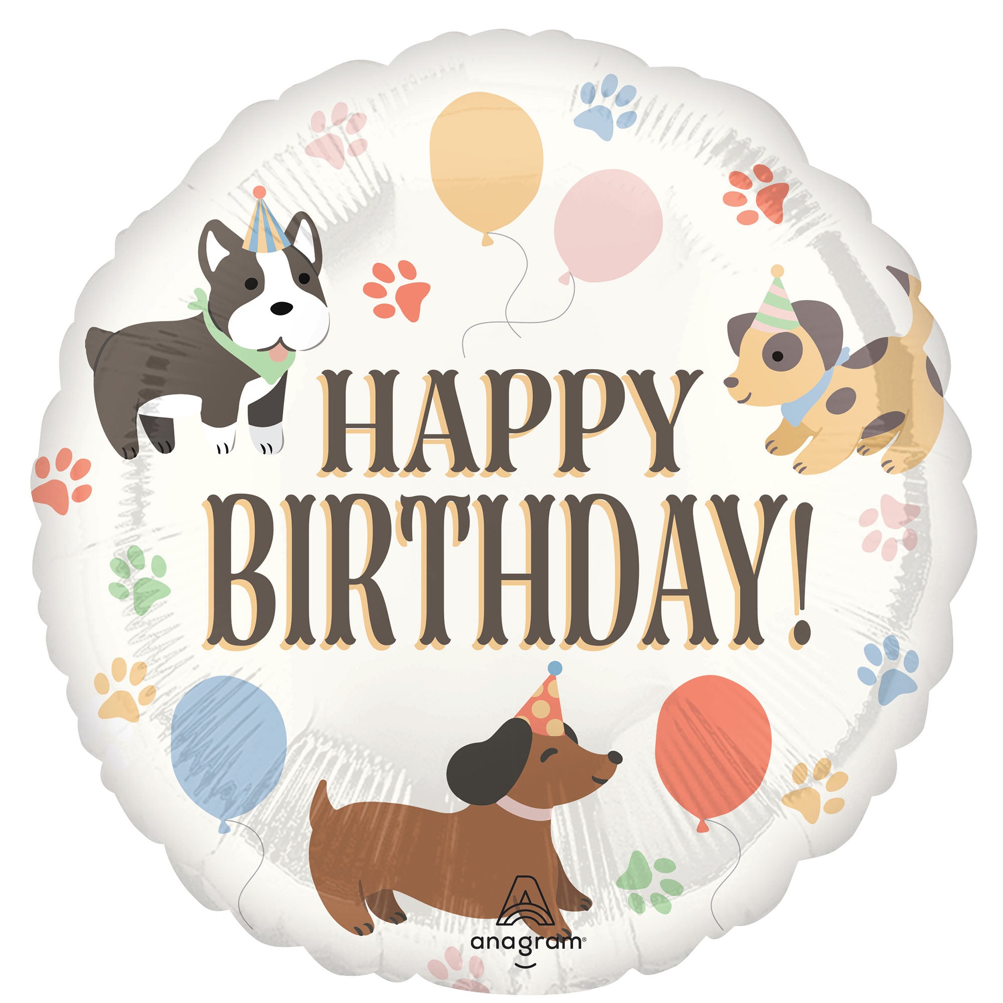 45cm Standard HX Pawsome Party Foil Balloon - Dog Themed Birthday Decorations for Pet Lovers - Perfect for Birthday Parties, Baby Showers & Celebrations