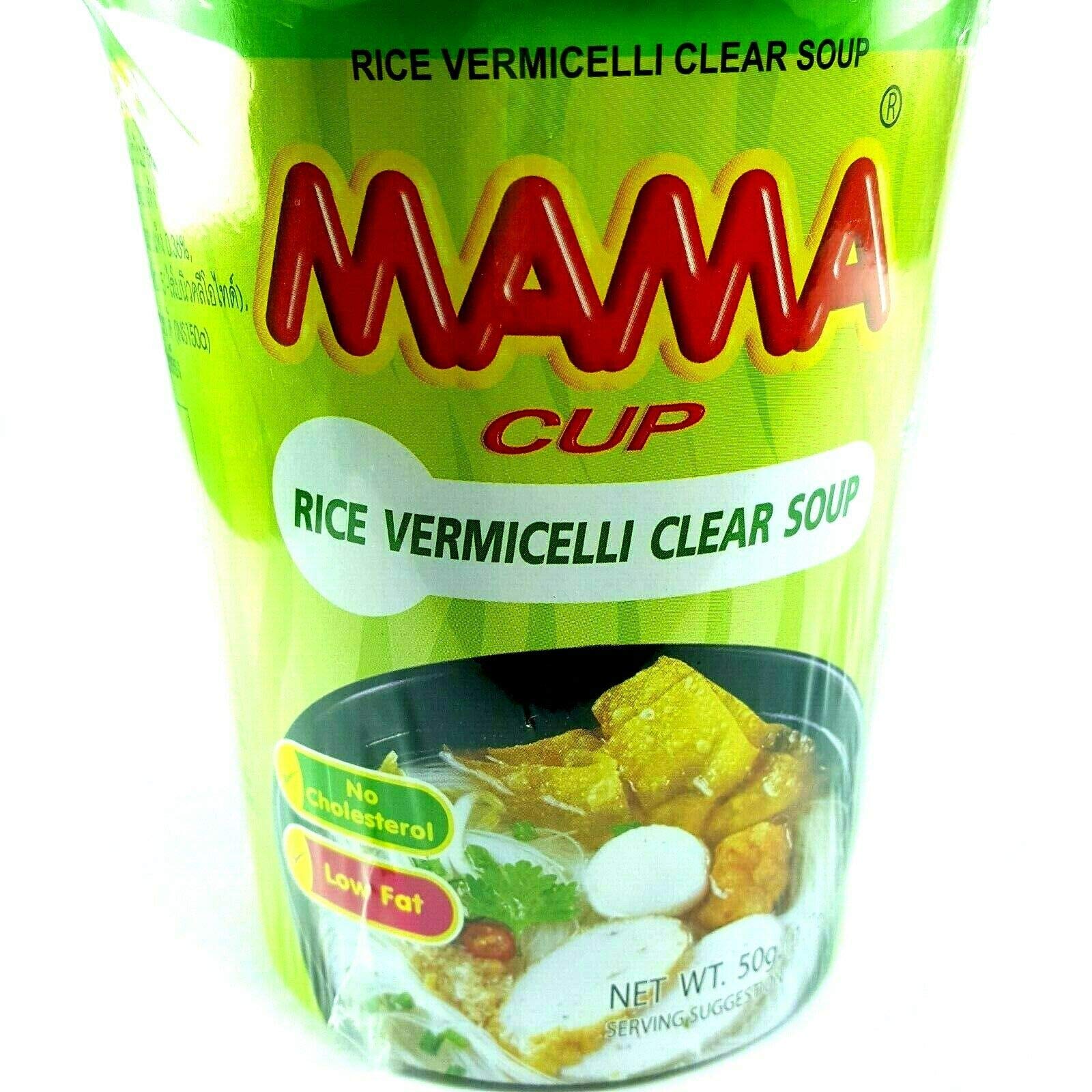 3-Pack Thai Instant Rice Vermicelli Noodles - Clear Soup Flavor, Quick Cooking Cup Noodles for Office Lunch, College Dorm Meals & Emergency Food Supply