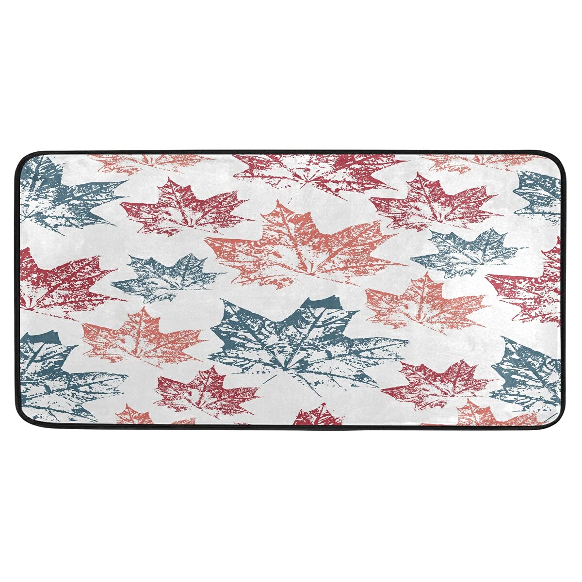 Farmhouse Kitchen Rug 39x20in - Non-Slip Laundry Room Mat, Washable Floor Runner, Bedroom Doormat with Leaf Pattern - Perfect for Farmhouse Decor, Entryway, Bathroom & High-Traffic Areas
