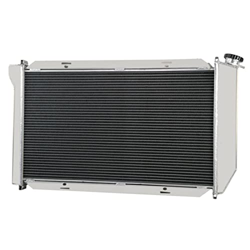 1975-1979 Ford Lincoln Montego Mercury Cougar LTD II V8 Aluminum Radiator - 3 Row Cooling System with 2x12