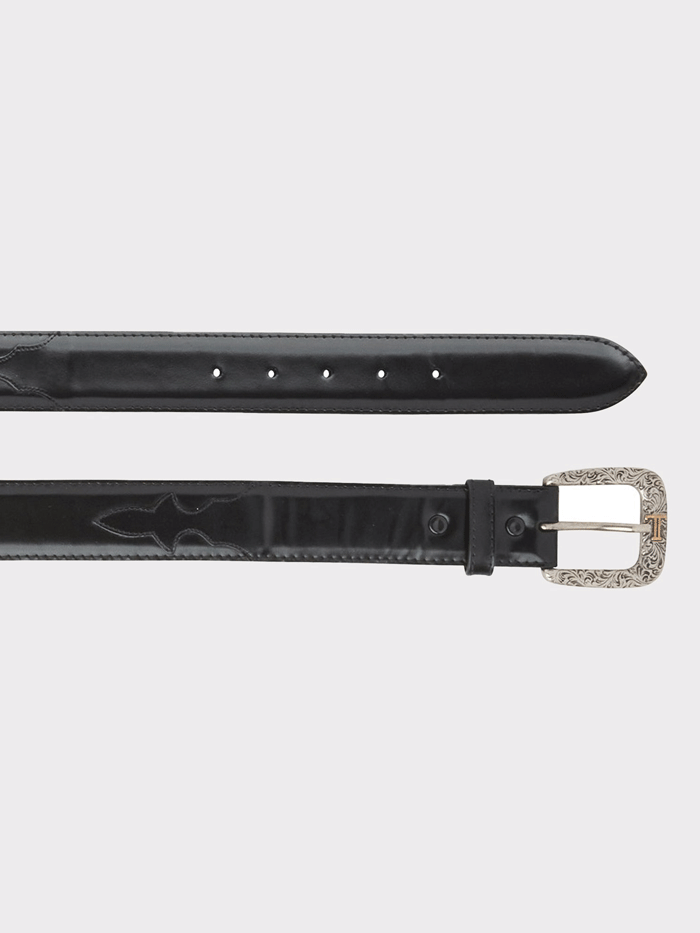 Lucchese W2201 Men's Smooth Goat Leather Western Belt - Black | Durable & Stylish Cowboy Belt for Rodeo, Ranch Work & Casual Wear