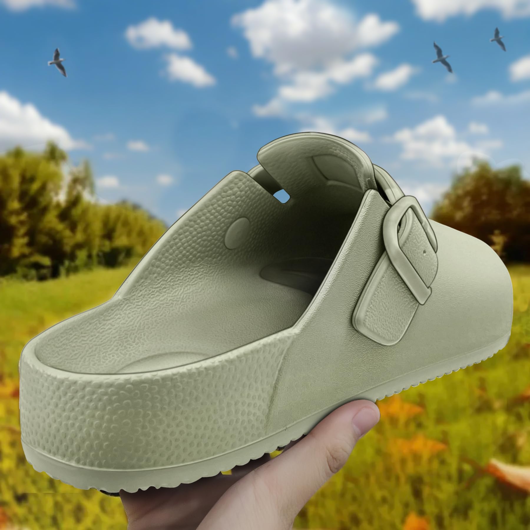 BigAnt Women's Slip-On Clogs - Comfortable Nurse Shoes for Healthcare Workers, Garden & Work Mules - Non-Slip Indoor/Outdoor Shoes for Hospital, Clinic & Yard Work