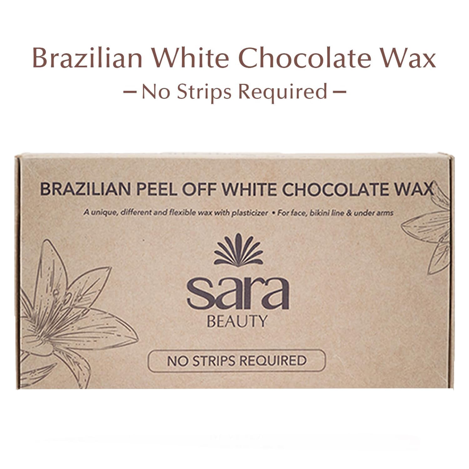Brazilian Peel-Off White Chocolate Wax for Face, Underarms & Bikini Hair Removal - 500g - Smooth Skin for Women & Men - At-Home Waxing Kit for Sensitive Skin - Perfect for Salon-Like Results