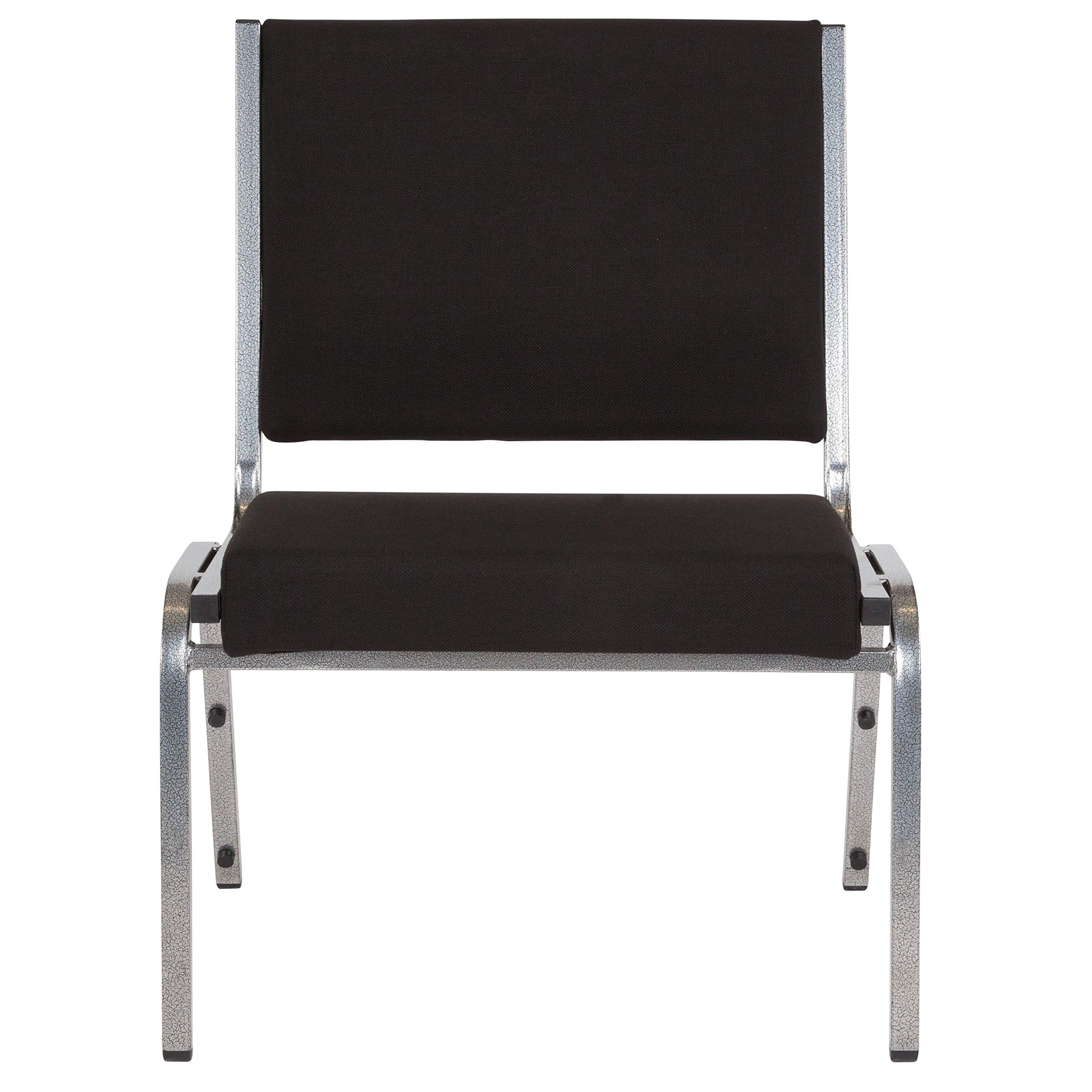 EMMA & OLIVER Heavy Duty Bariatric Chair - 1000 lb Weight Capacity, Antimicrobial Black Fabric - Medical Office & Waiting Room Seating for Healthcare Facilities