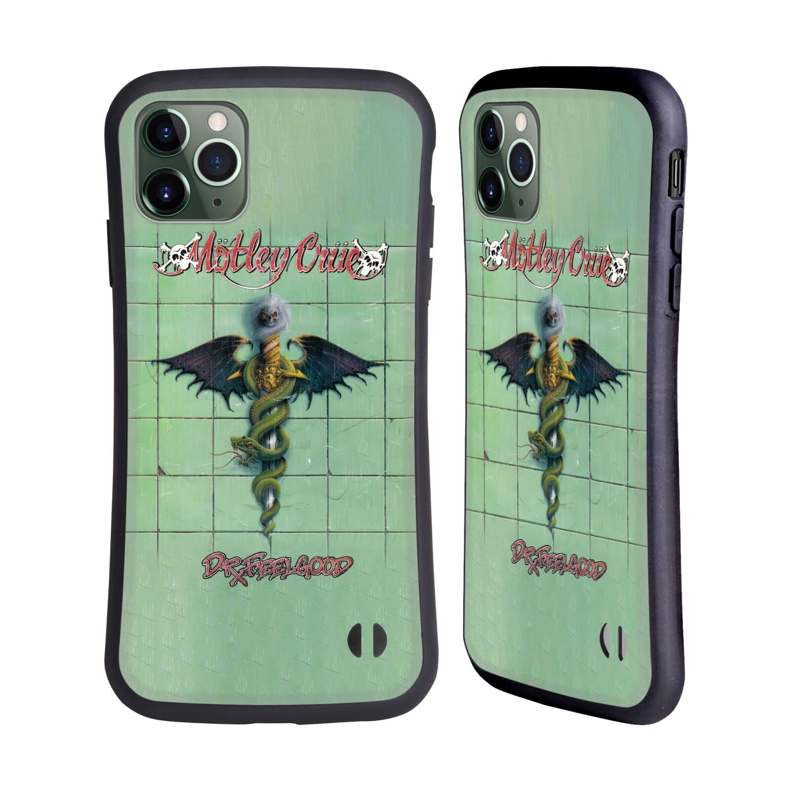 Officially Licensed Motley Crue Dr. Feelgood Album Hybrid Phone Case for Apple iPhone 11 Pro Max - Rock Music Fan Accessory for Concerts & Daily Use