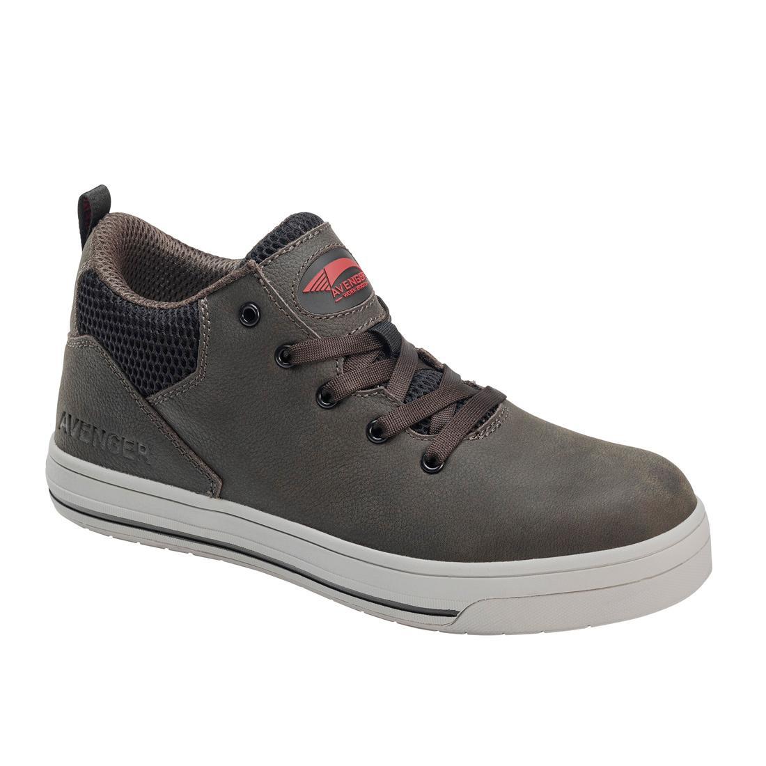 Swarm Aluminum Toe SD10 Safety Work Shoes for Men - Grey Slip Resistant Industrial Boots for Construction, Warehouse & Outdoor Work