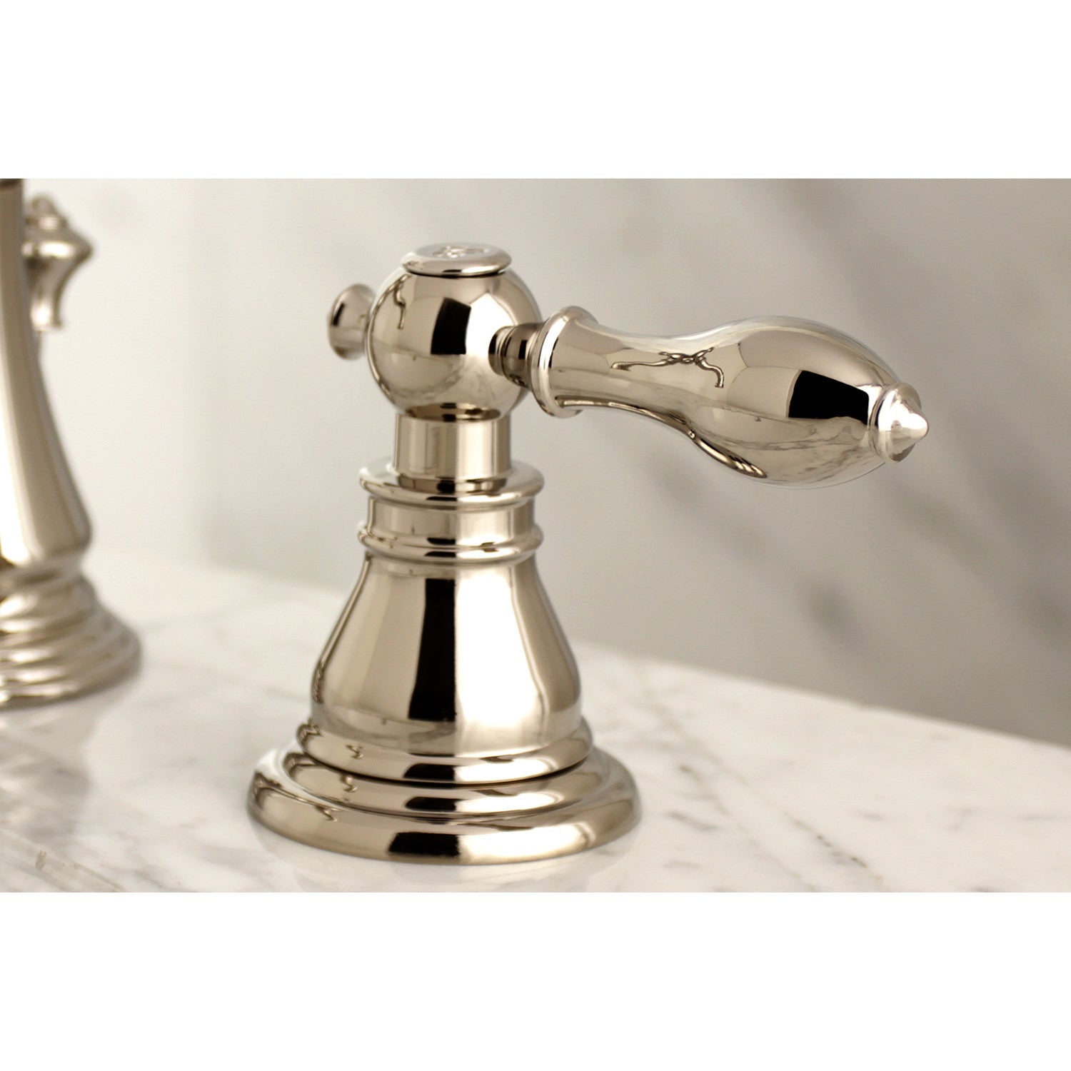 American Classic FSC1979ACL 3-Hole Widespread Bathroom Faucet with Brass Pop-Up Drain - Polished Nickel Finish - Two Handle Deck Mount Sink Faucet for Bathroom Vanity & Powder Room Renovation