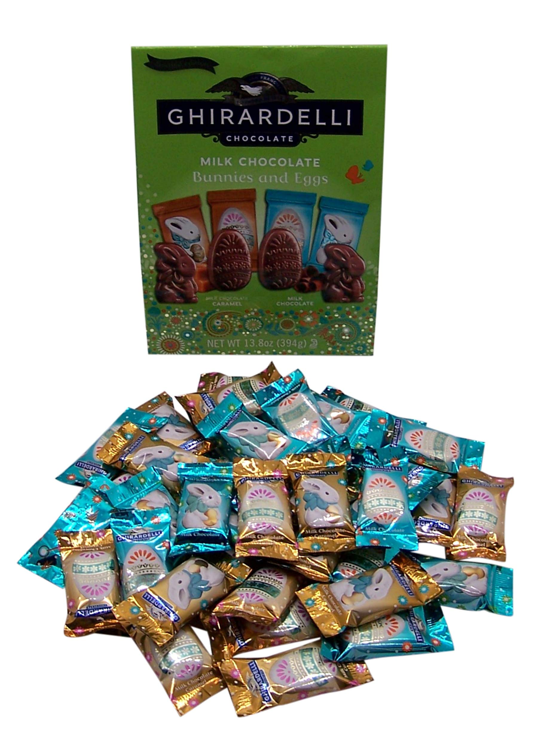 Ghirardelli Milk Chocolate Bunnies & Eggs - Premium Easter Chocolate Gifts for Kids & Adults - Perfect for Easter Baskets, Party Favors & Holiday Treats