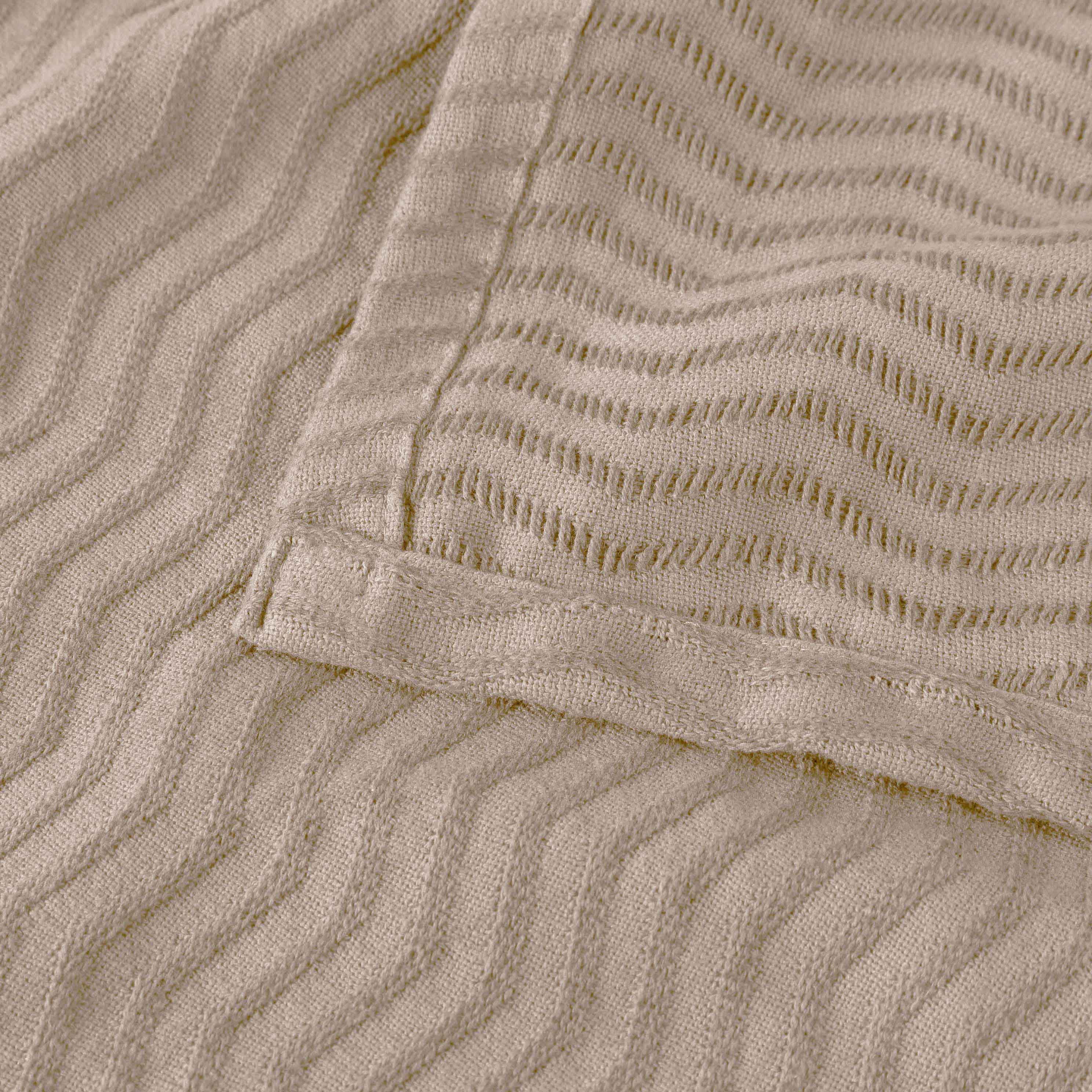 Jena Cotton Textured Chevron Lightweight Woven Blanket - Soft & Breathable Throw for Sofa, Bed & Outdoor Use - Cozy Home Decor & Picnic Essential