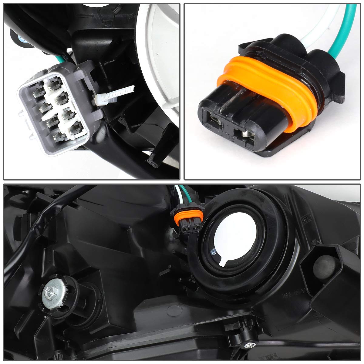 DNA Motoring HL-OH-SLEG10-BK-CL1 Black Housing Clear Corner Projector Headlights Replacement for 2010-2014 Subaru Legacy Outback - Upgrade Your Nighttime Driving Visibility & Style