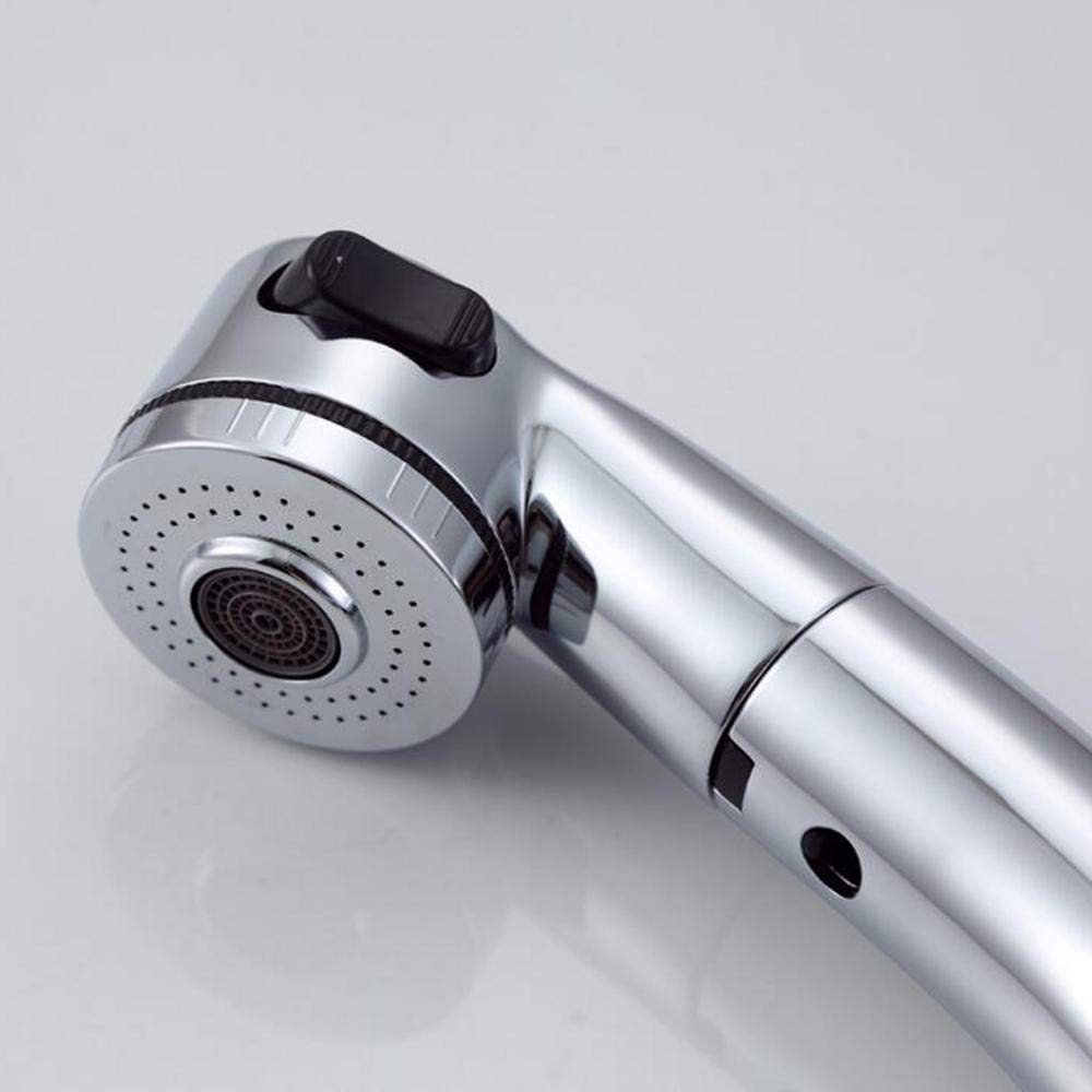 Stainless Steel Pull Down Sprayer Kitchen Faucet - Chrome Plated Copper Hot & Cold Water Sink Faucet with Liftable Spout for Modern Kitchen & Bathroom Renovation