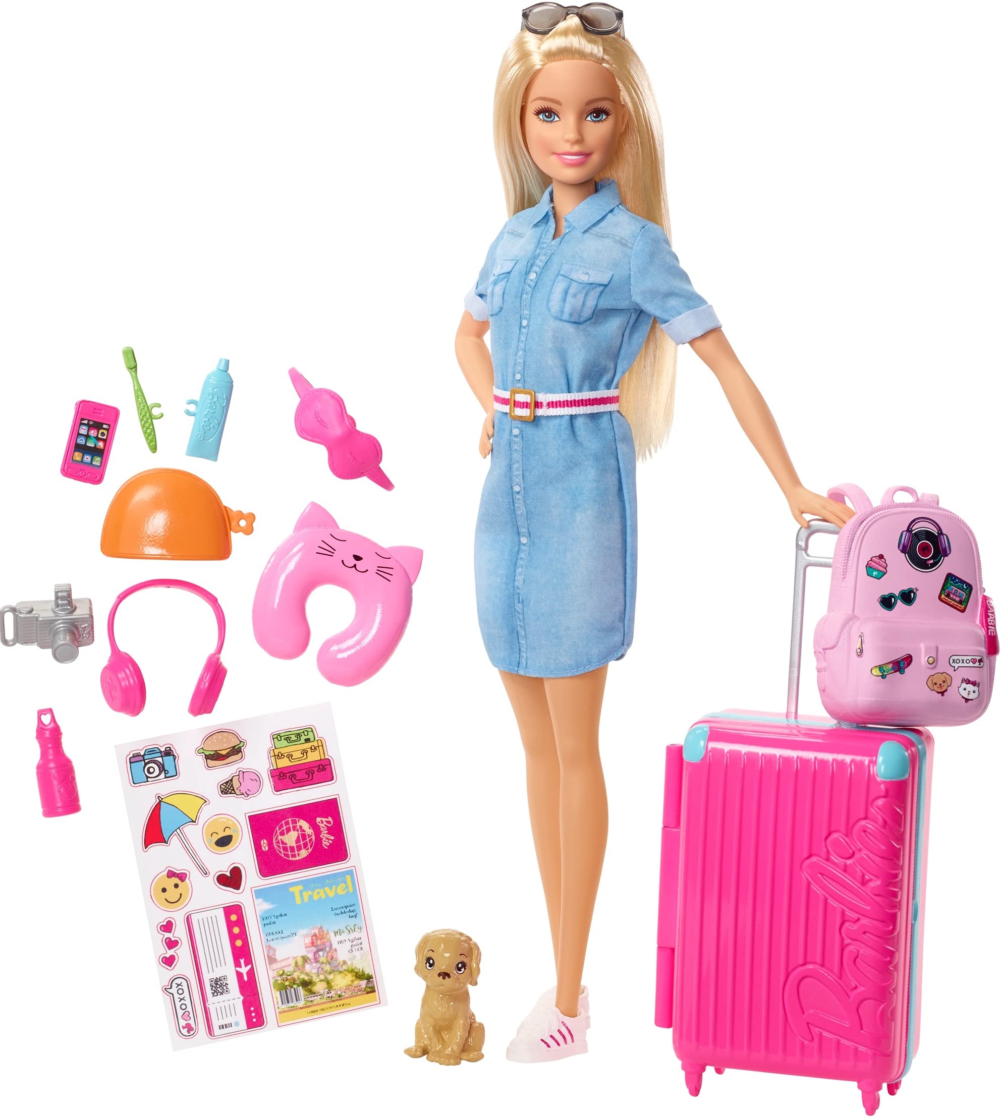 Barbie Combo Camping Car with Travel Doll - Perfect Gift Toy for Kids | Outdoor Adventure Play & Pretend Camping Fun