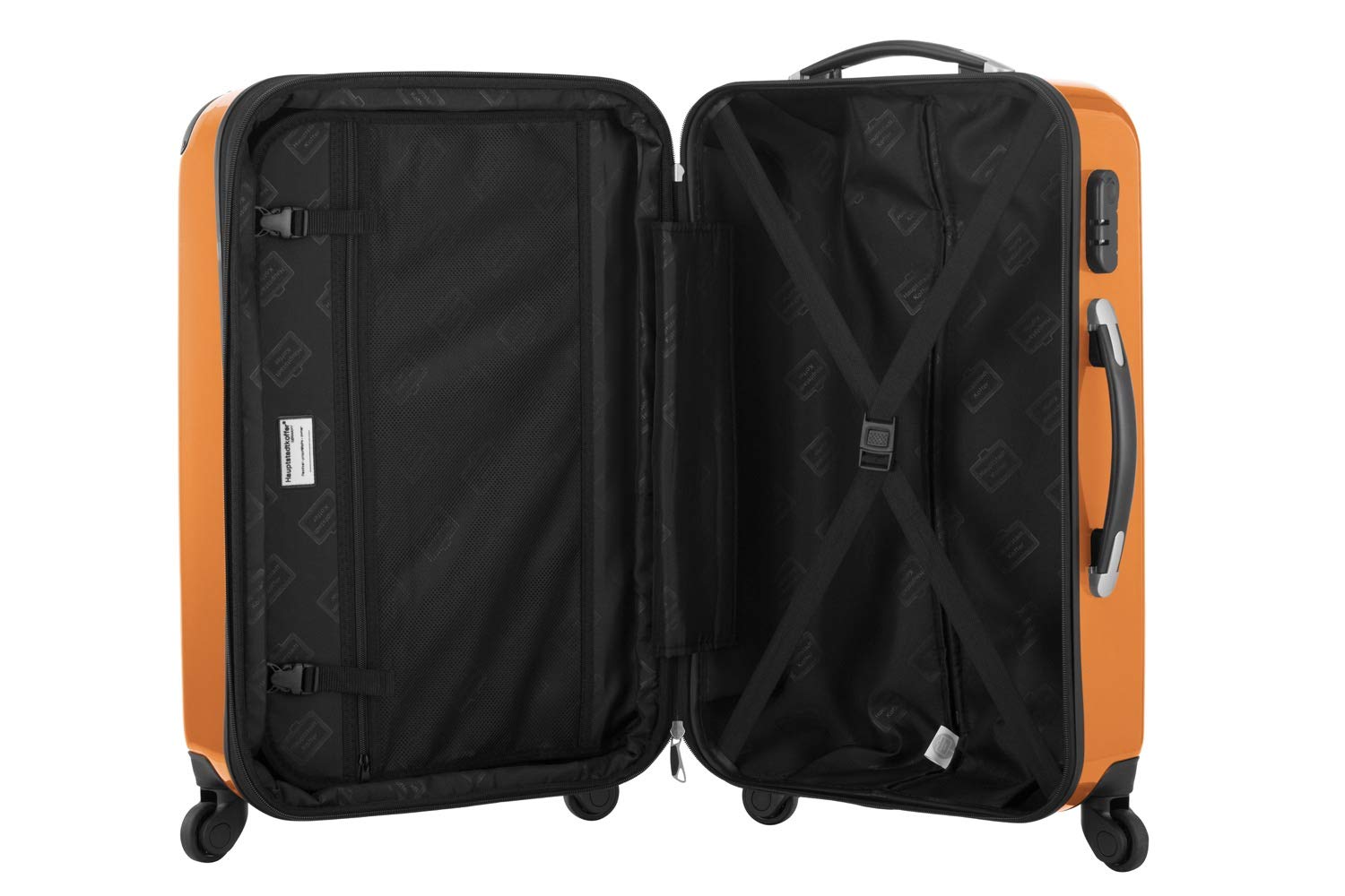 Premium Orange Cabin Luggage 75cm - Lightweight Carry-On Suitcase for Air Travel, Business Trips & Weekend Getaways