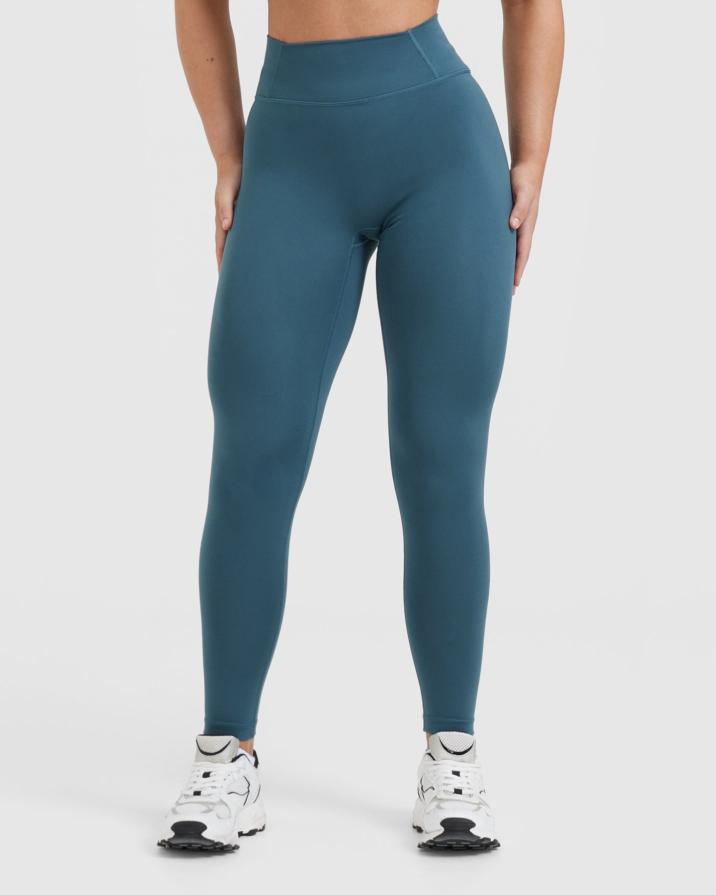 Timeless High Waisted Leggings for Women - Comfortable Yoga Pants with Tummy Control | Lake Blue | Perfect for Yoga, Gym & Everyday Wear