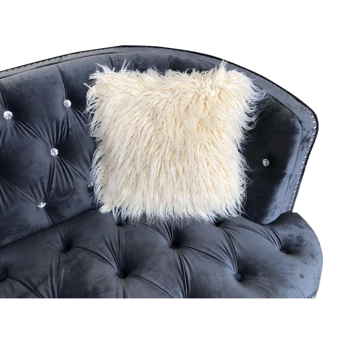 Luxury Grey Velvet Accent Chair - Modern Velvet Upholstered Armchair for Living Room, Bedroom, or Office - Comfortable & Stylish Home Decor Furniture