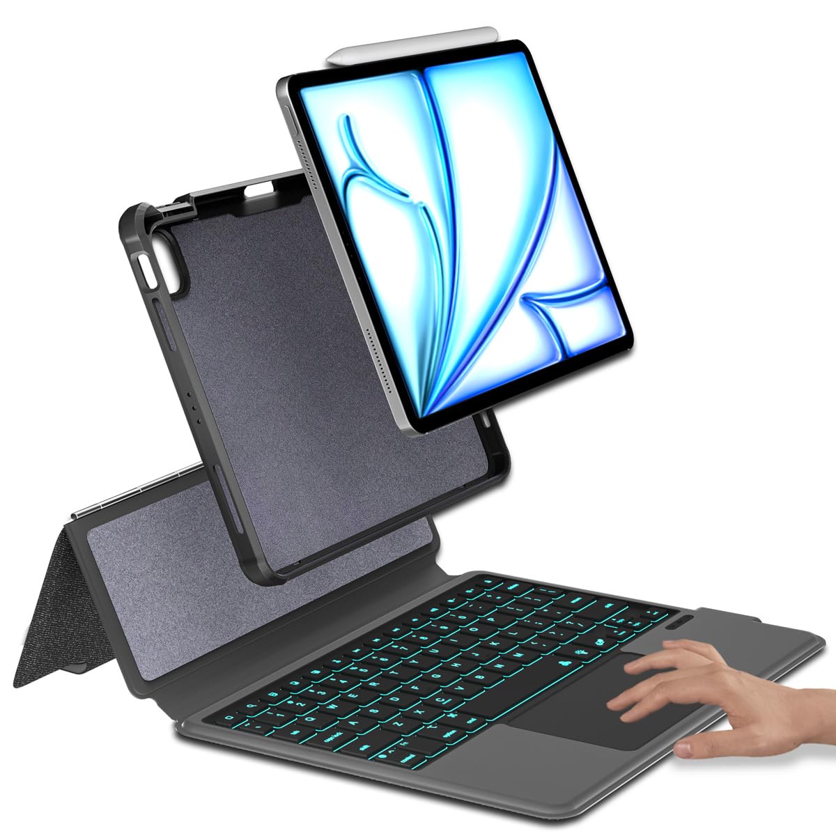 iPad Air Keyboard Case 11 inch (M2) - Compatible with iPad Air 5th/4th/3rd/2nd/1st Gen (10.9