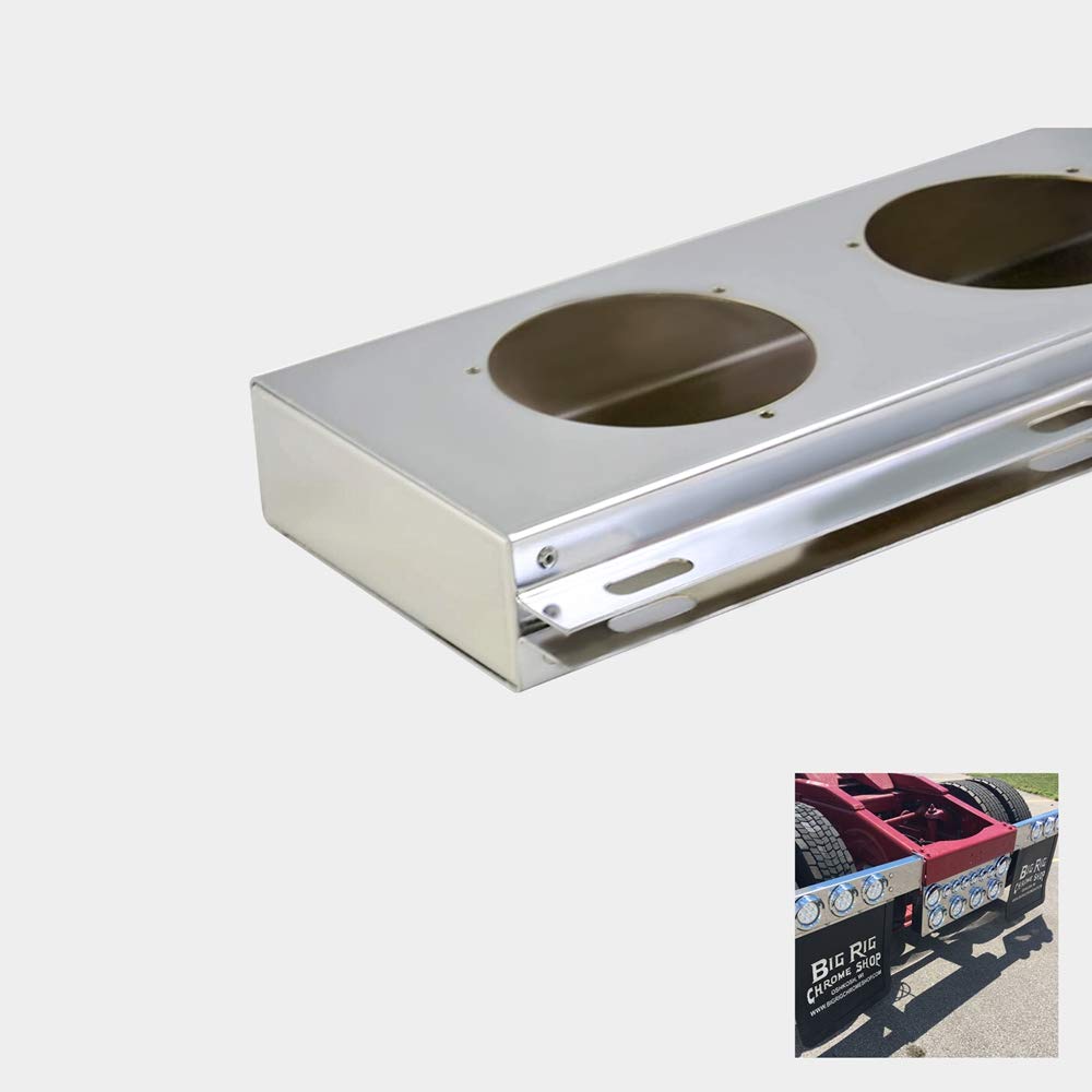 Stainless Steel Mud Flap Hangers with Light Cutout & Spring Loaded Design - 2.5