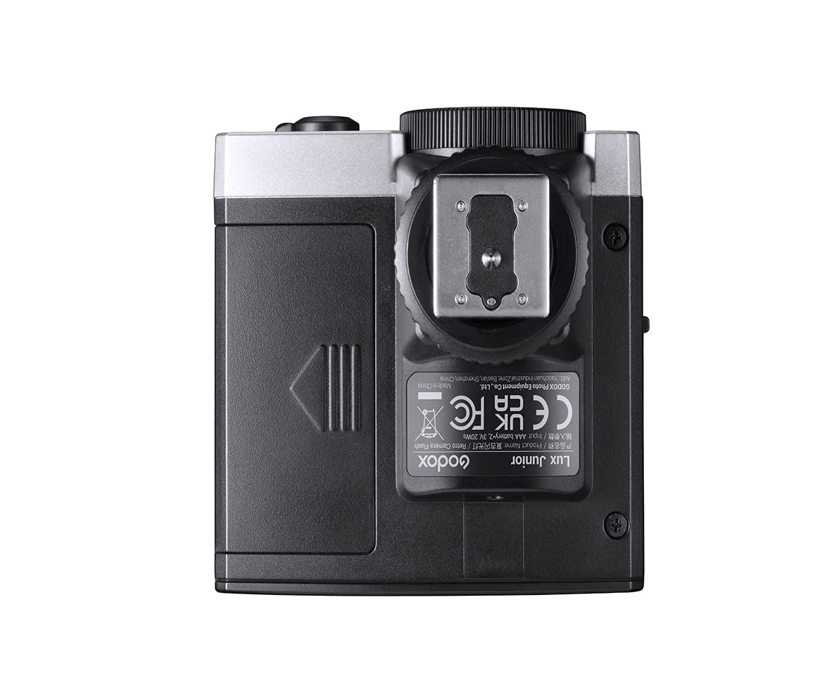 GODOX Lux Junior Retro Camera Flash - Auto/Manual Mode, GN12, 6000K Color Temperature - Compatible with Canon, Nikon, Sony, Fuji, Olympus (Hot-Shoe Mount) - Perfect for Portrait, Wedding & Event Photography