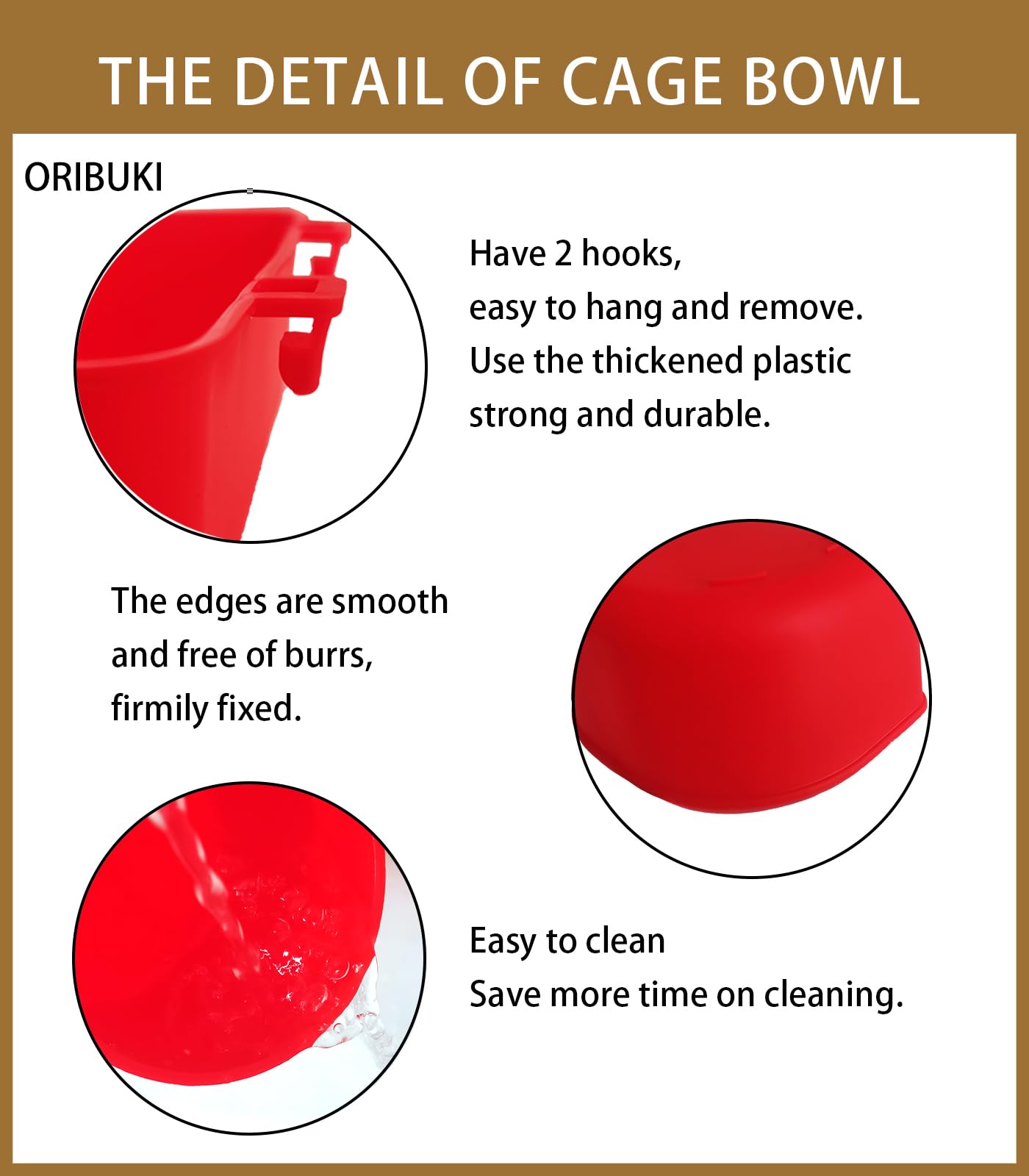 5 Pack Hanging Wire Cage Cups - 25oz Chicken Feeder & Water Bowl for Birds, Rabbits, Cats, Puppies - Durable Travel Carrier Food Dispenser, Treats Box & Seed Drinking Coop Cup - Perfect for Pet Cages, Bird Baths & Small Animal Care