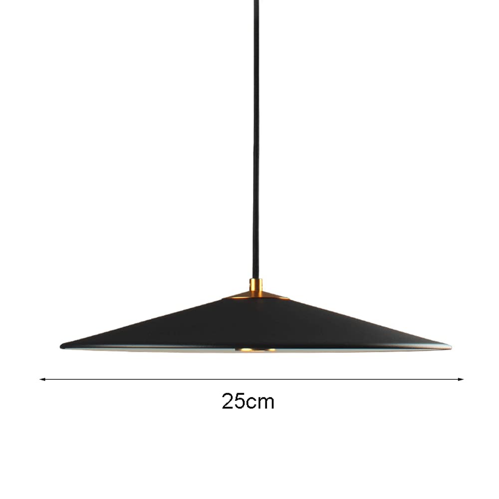 Modern Matte Black Conical Pendant Light - Nordic Style Aluminum Metal Shade Hanging Lamp for Bedroom, Corridor, Balcony & Entrance | Energy Efficient Ceiling Lighting Fixture for Home & Office Decor