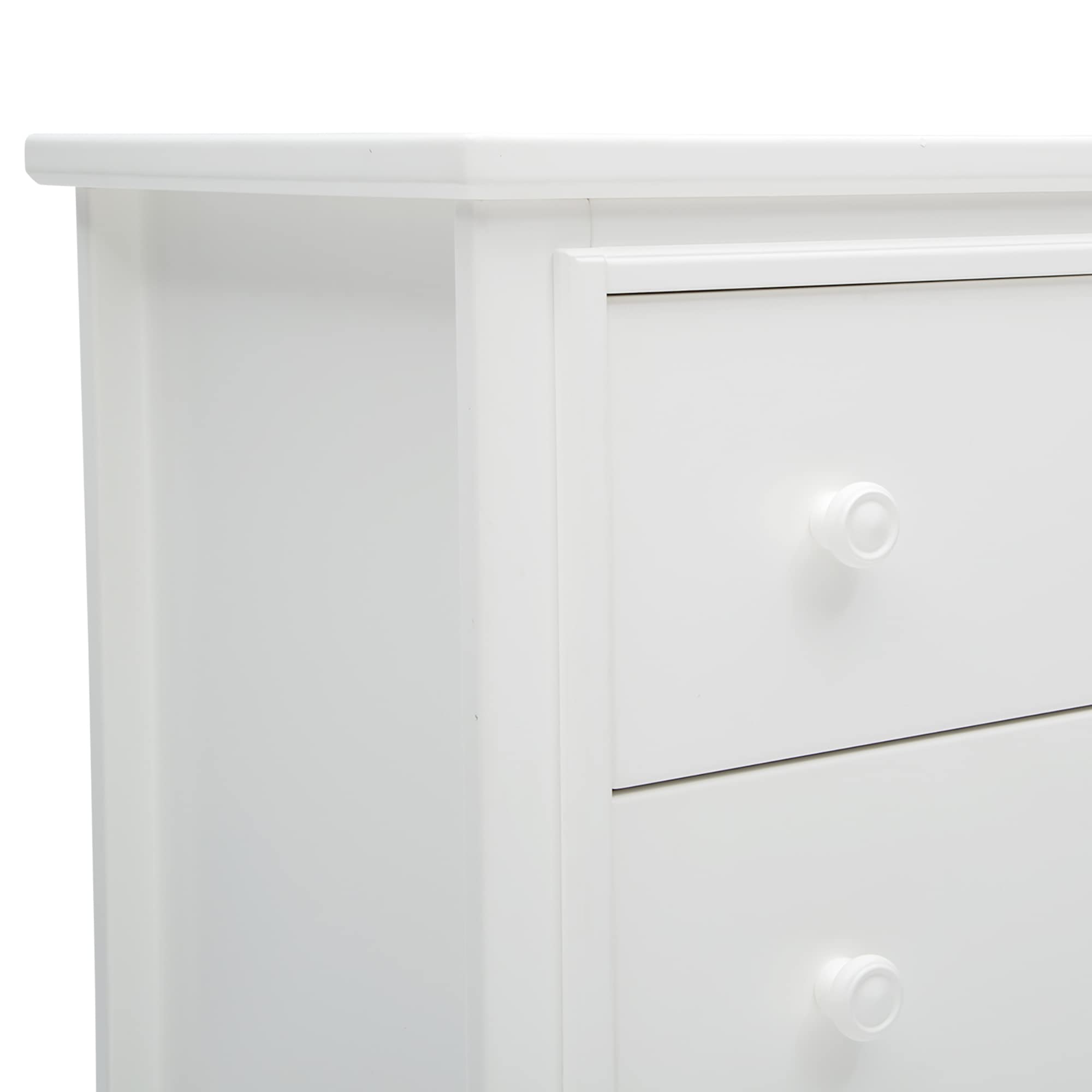Delta Children Perry 3-Drawer Baby Dresser with Changing Top - White Nursery Furniture for Diaper Changing & Storage | Perfect for Newborn & Toddler Organization