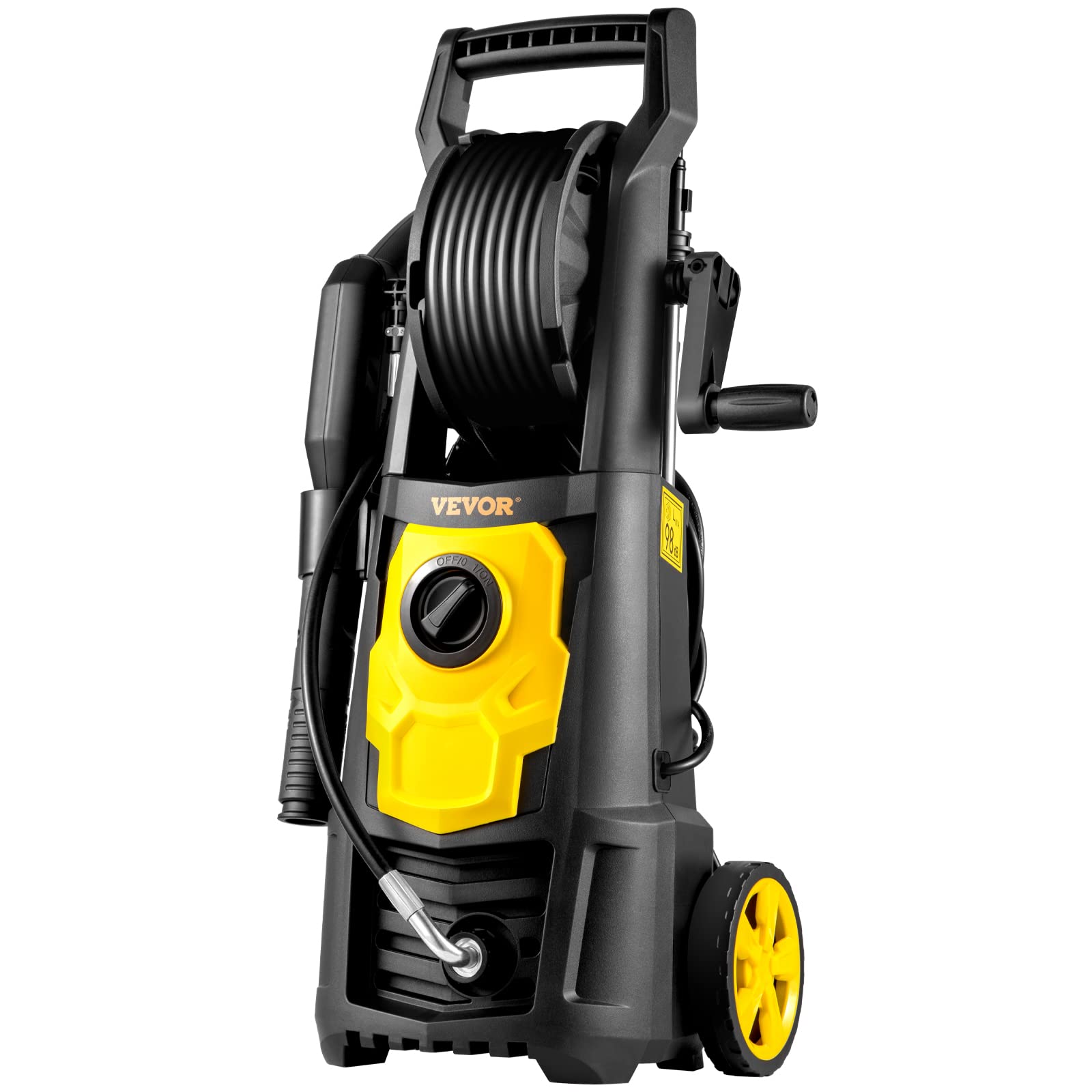VEVOR Electric Pressure Washer 2000 PSI 1.76 GPM - High Power Washer with 30ft Hose, 5 Quick Connect Nozzles & Foam Cannon - Portable for Cleaning Patios, Cars, Fences, Driveways - ETL Certified - Perfect for Home, Garage & Outdoor Cleaning Projects