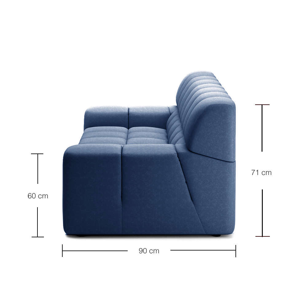 Roger 3-Seater Modular Sofa - Modern Sectional Couch for Living Room, Lounge & Office - Soft Fabric Upholstery, Easy Assembly, Space-Saving Design