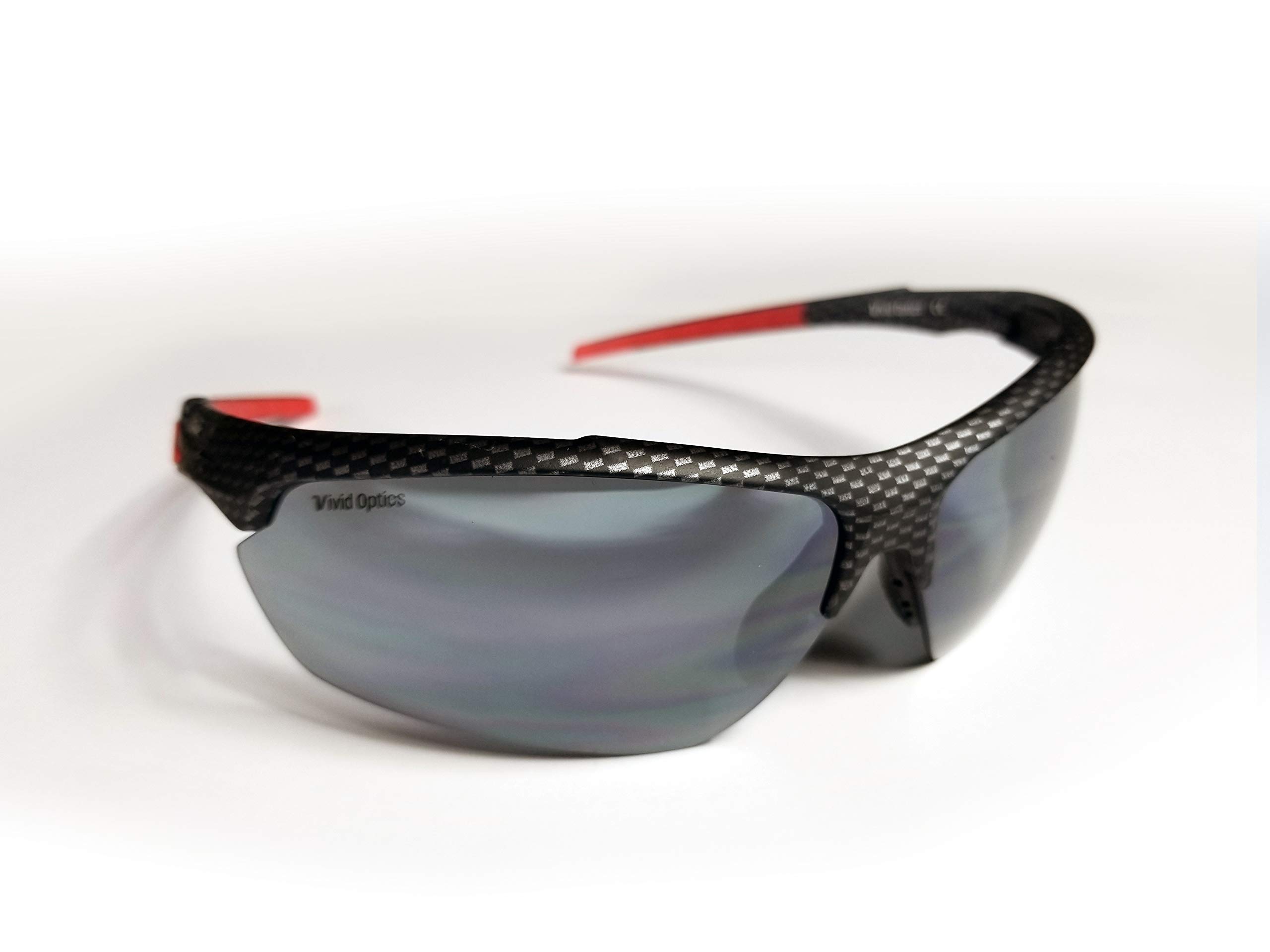 Volvik Vibe HD Smoke/Carbon Fiber Polarized Sunglasses for Men & Women – UV Protection, Lightweight & Durable for Golf, Driving, Fishing & Outdoor Sports