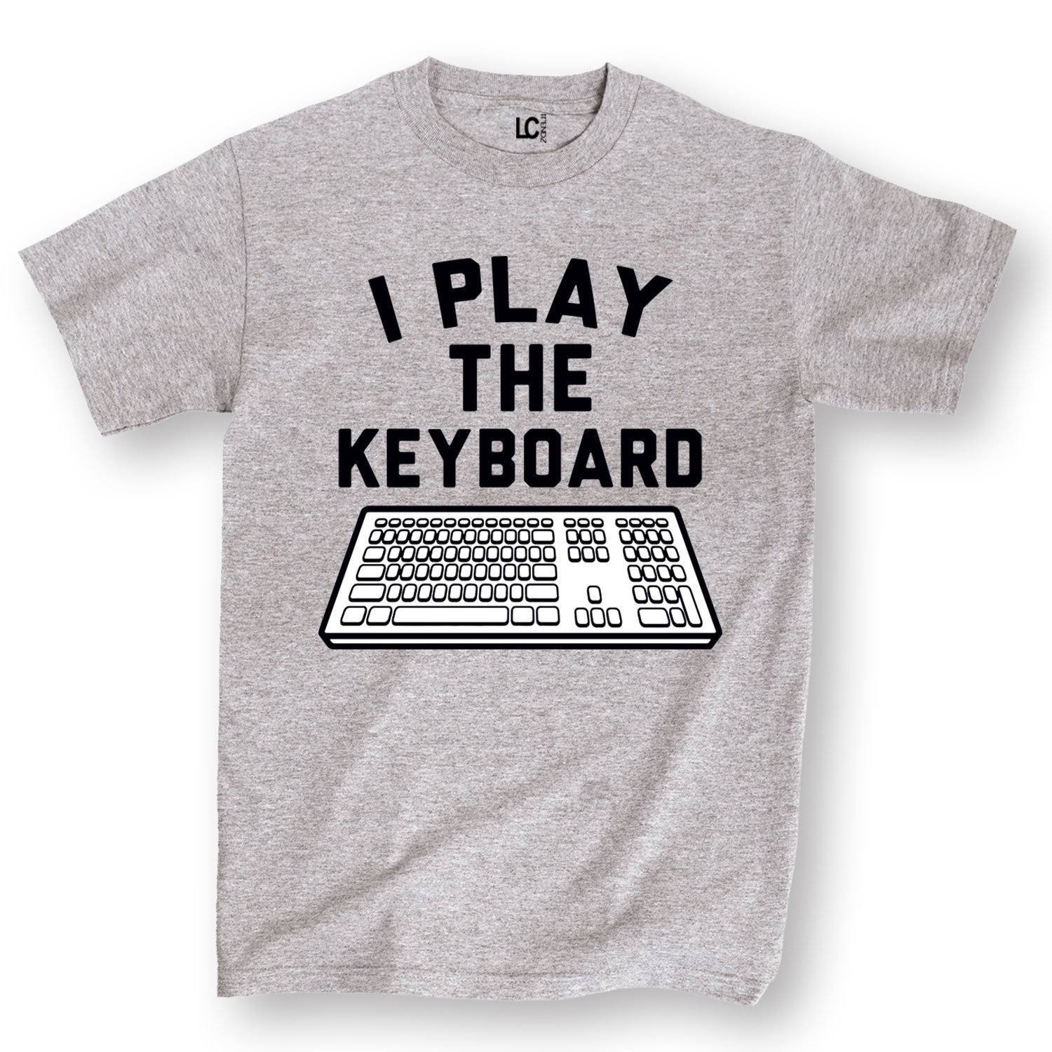 Men's Short Sleeve Graphic T-Shirt with Keyboard Design - Perfect for Musicians, Music Lovers & Casual Wear
