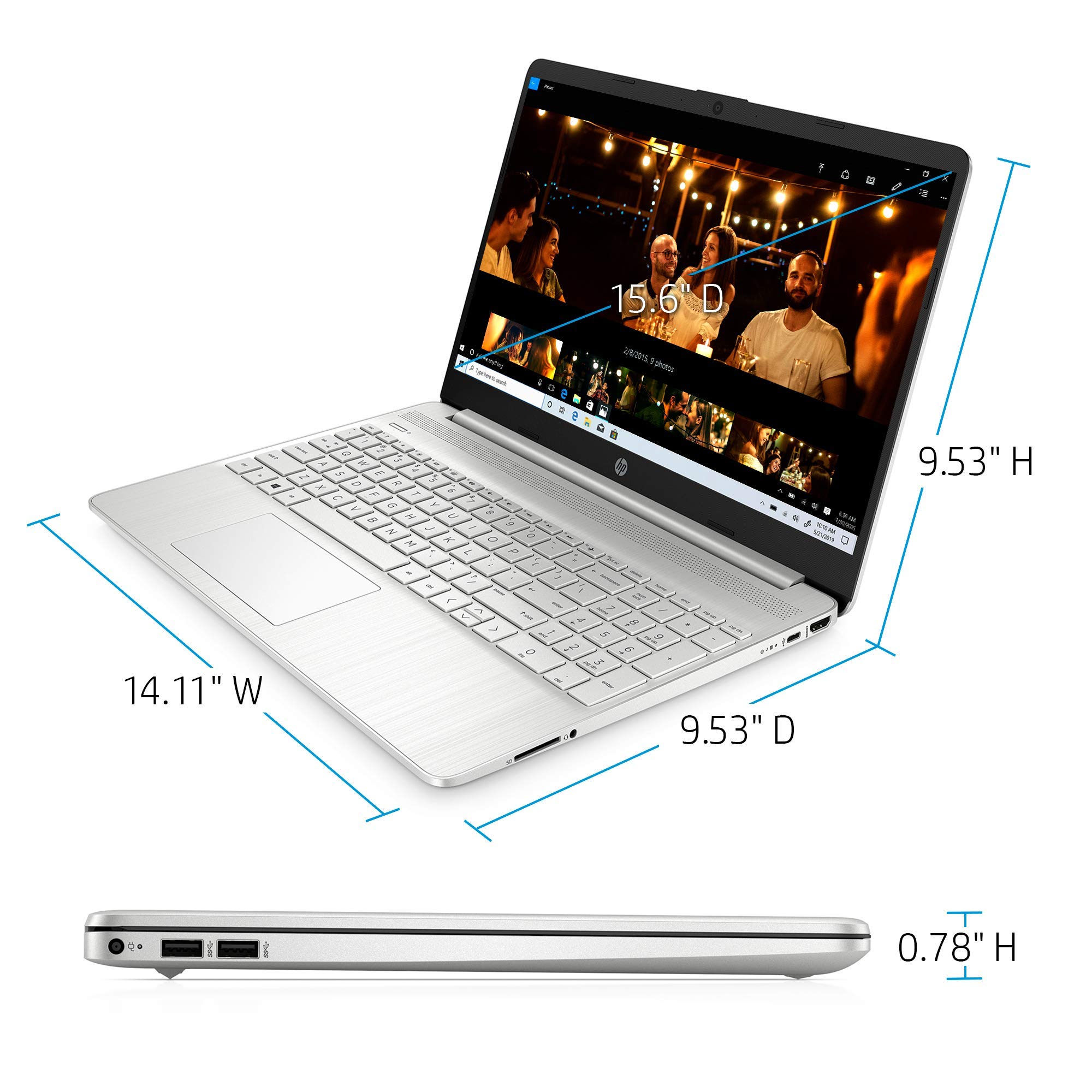 Renewed HP 15.6-inch HD Touchscreen Laptop - AMD Ryzen 3 3250U, 8GB RAM, 256GB SSD (Model 15-ef1020nr) | Perfect for Remote Work, Online Classes & Everyday Computing