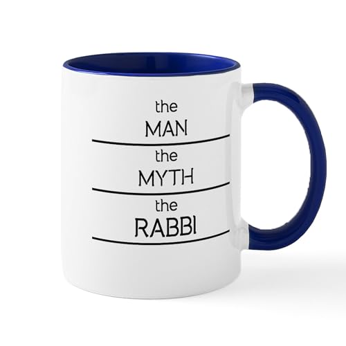 White/Navy Inside - The Man The Myth The Rabbi Mugs