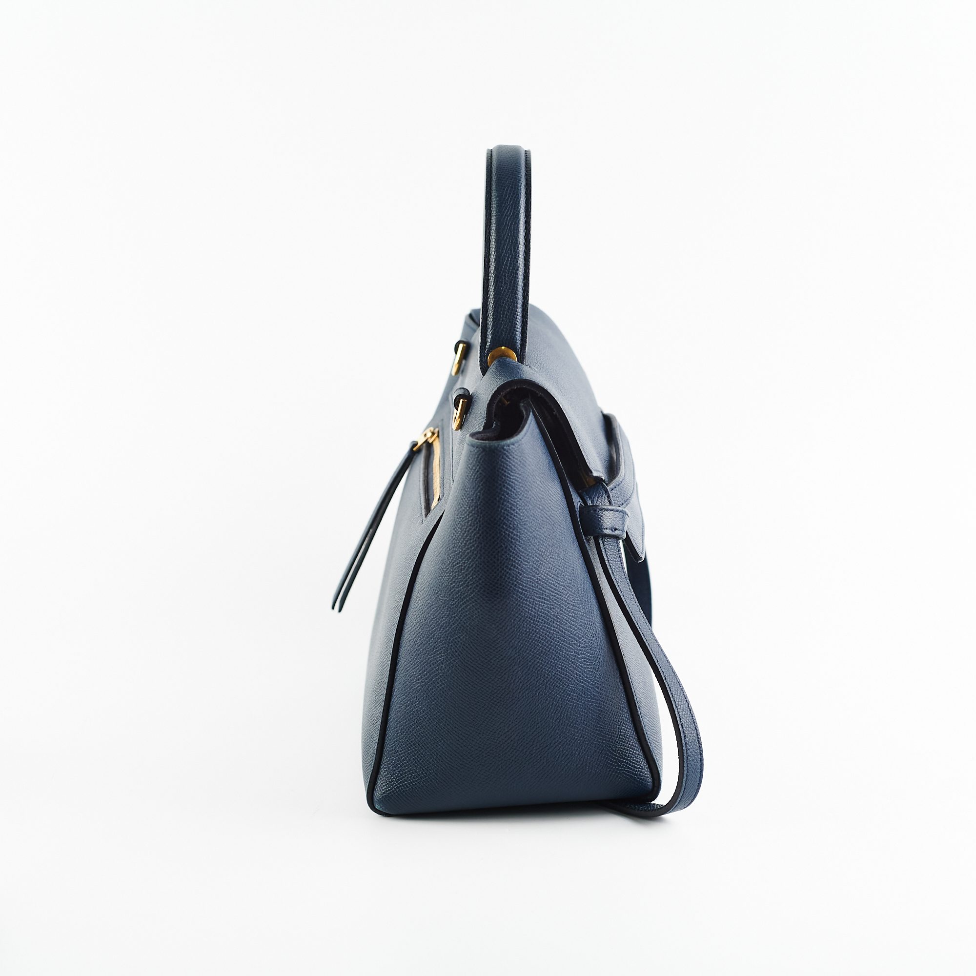 Celine Micro Belt Bag for Women | Dark Blue Crossbody Bag | Luxury Leather Handbag for Work, Travel & Everyday Use