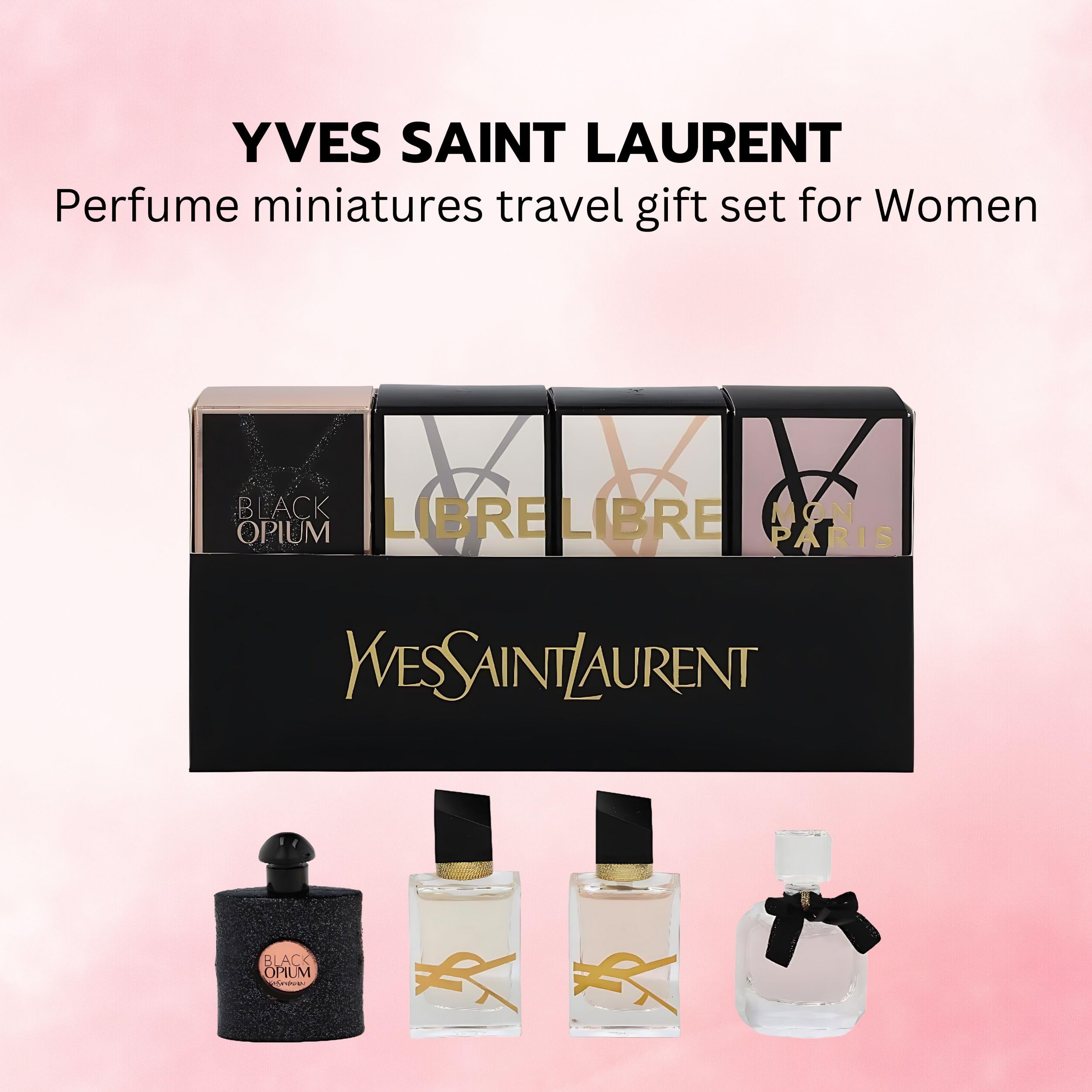 Yves Saint Laurent YSL Perfume for Women - 4-Piece Mini Travel Set of Luxury Fragrances | Perfect for Gifts, Travel & Everyday Use
