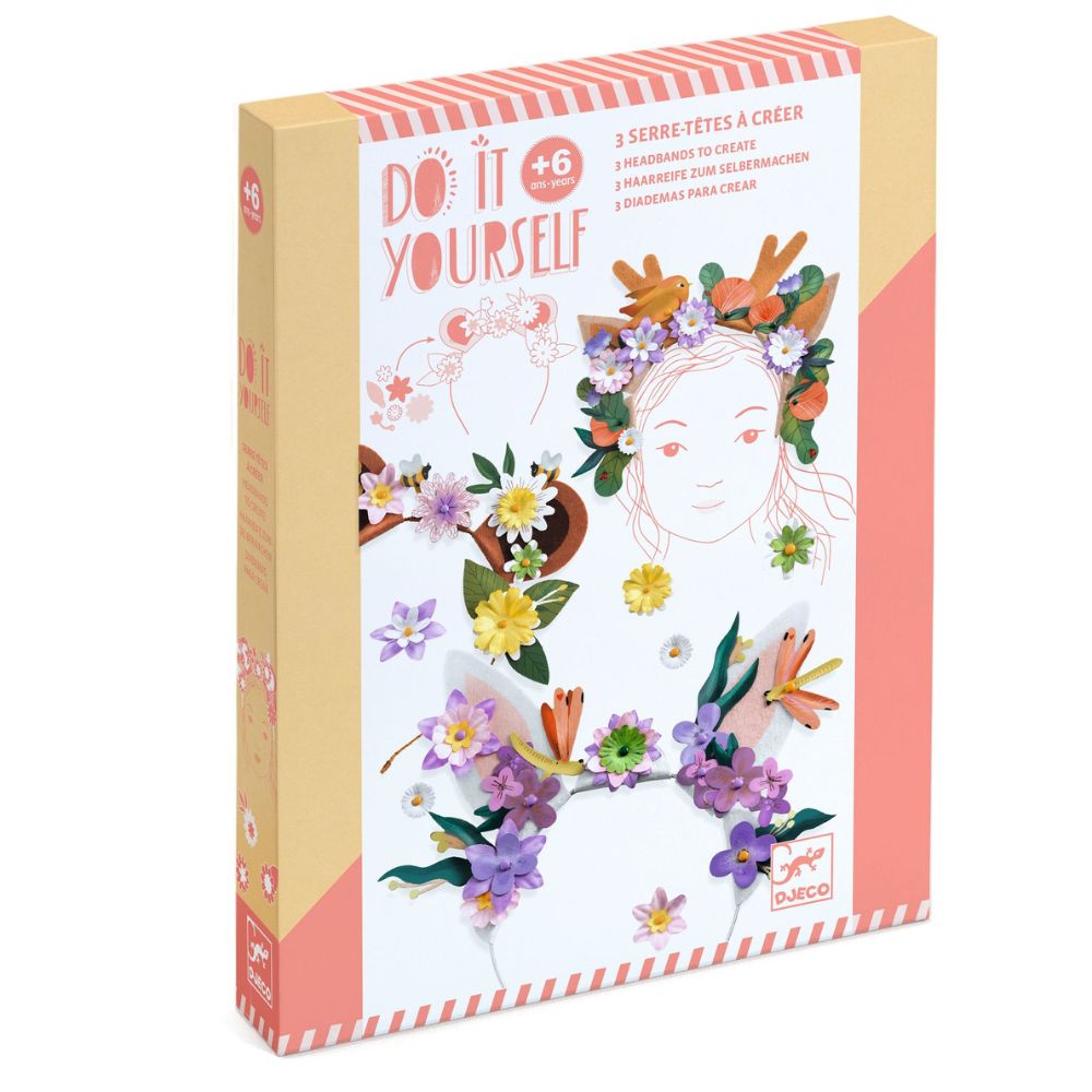 DIY Flower Friends Headband Kit - 3 Creative Headbands to Make for Kids, Girls, and Teens - Perfect for Birthday Parties, Dress-Up, and Arts & Crafts Activities