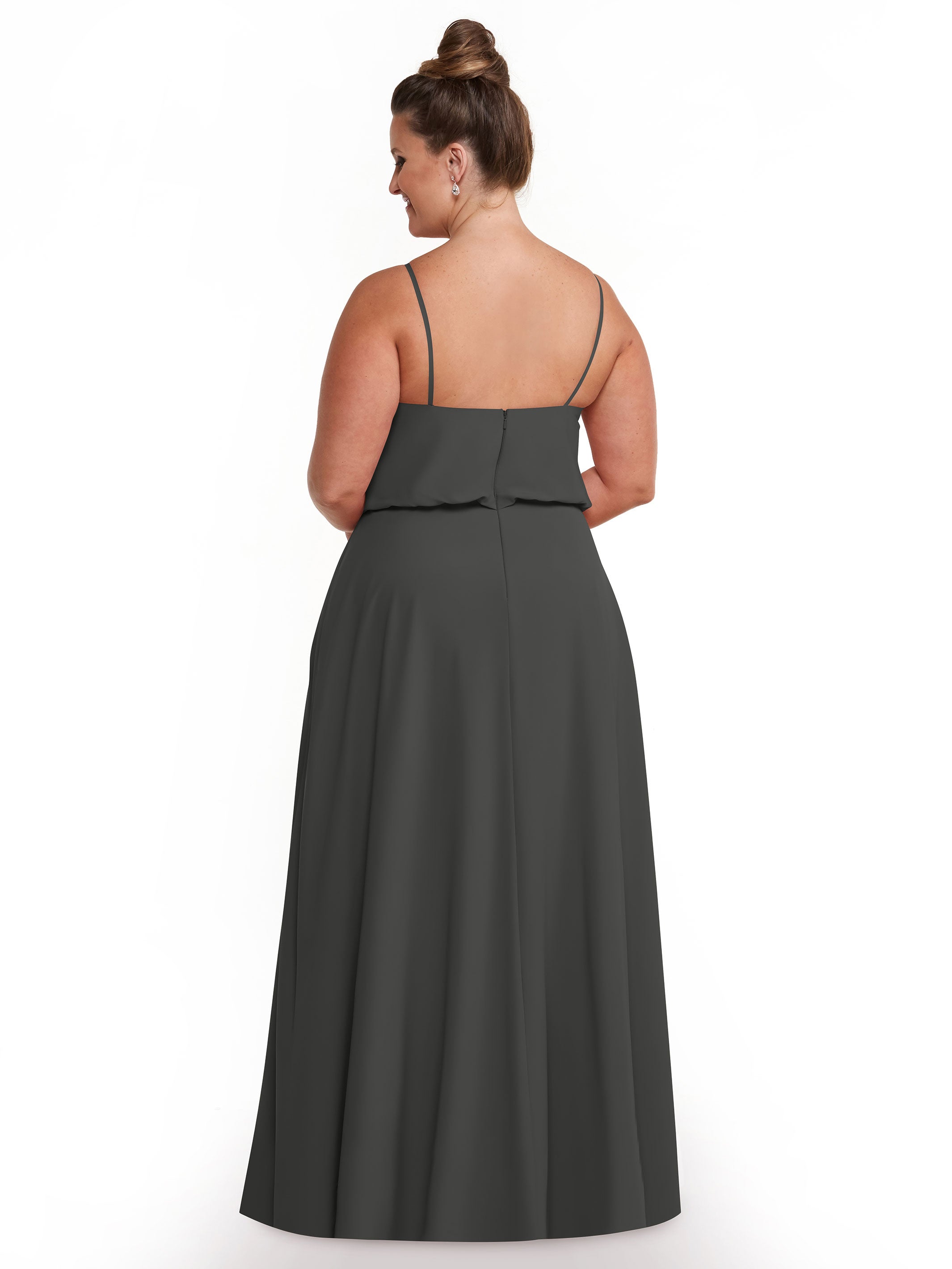 Elegant 83040 A-Line Bridesmaid Dress with Flowy Stretch Chiffon Skirt - Perfect for Weddings, Formal Events & Special Occasions