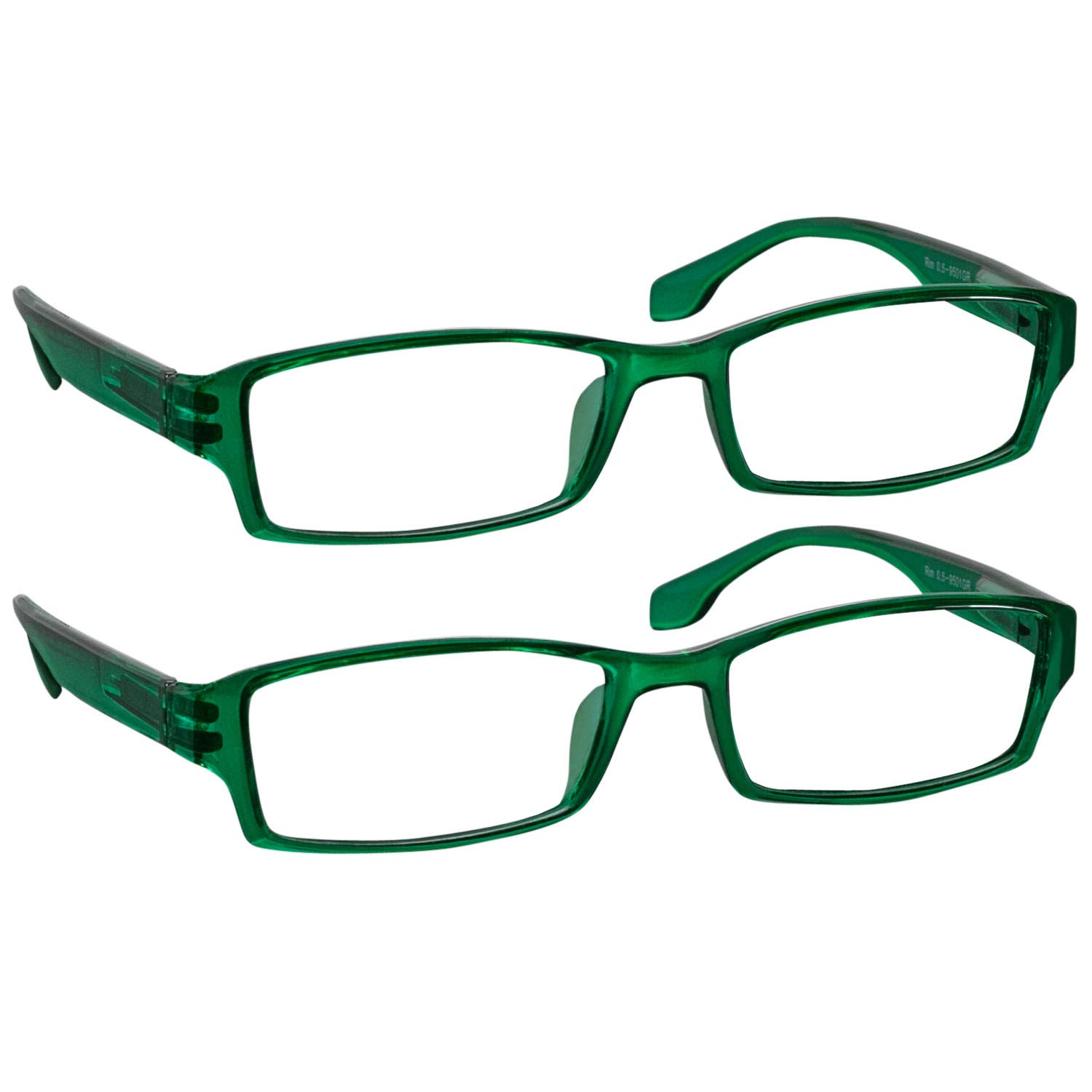 TruVision Readers 9501HP Comfort Spring Hinge Reading Glasses for Men & Women - 2 Pack - Perfect for Reading, Computer Work & Close-Up Tasks