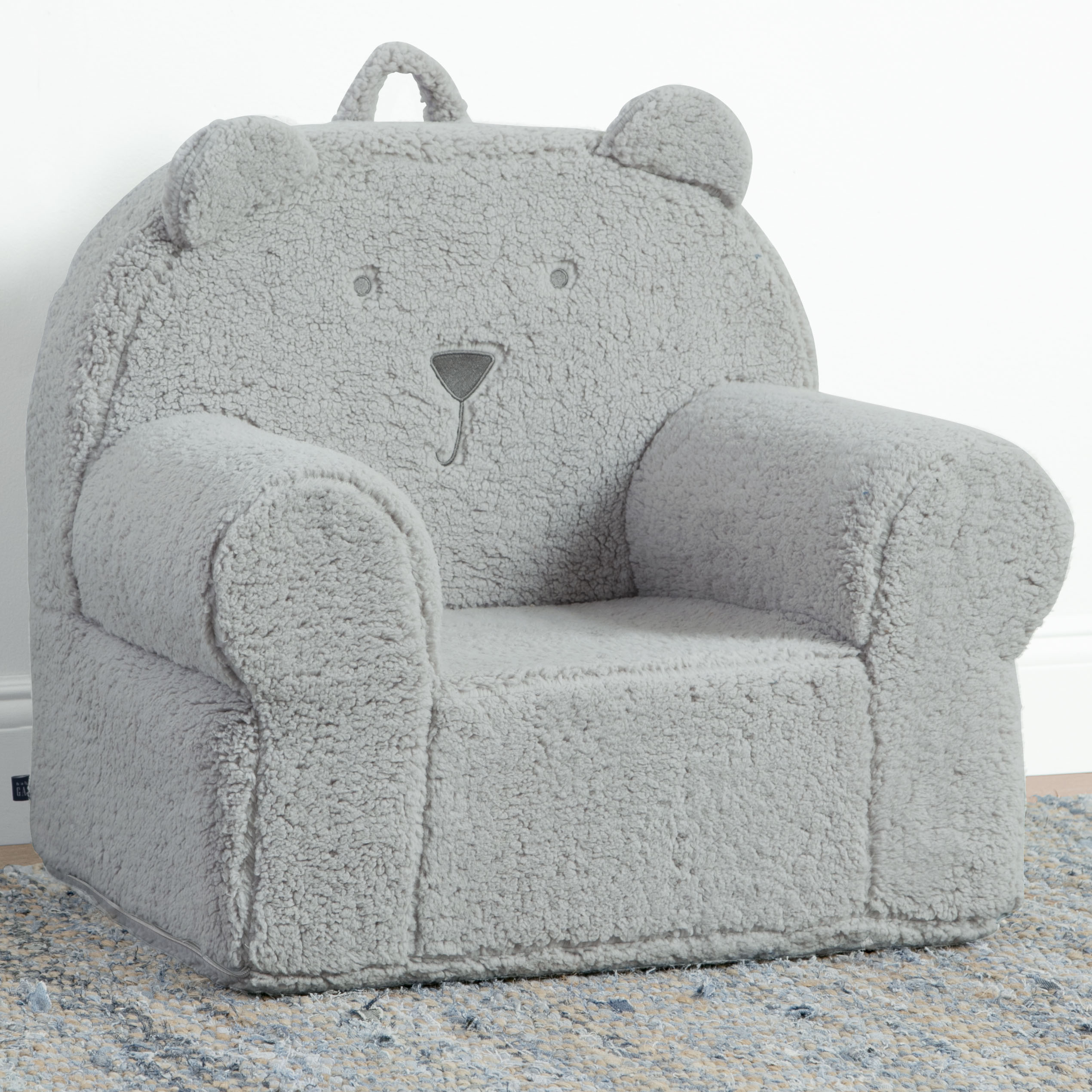 Cozy BabyGap Sherpa Bear Chair - Soft Plush Kids Armchair for Nursery, Bedroom & Playroom - Perfect for Reading, Relaxing & Playtime