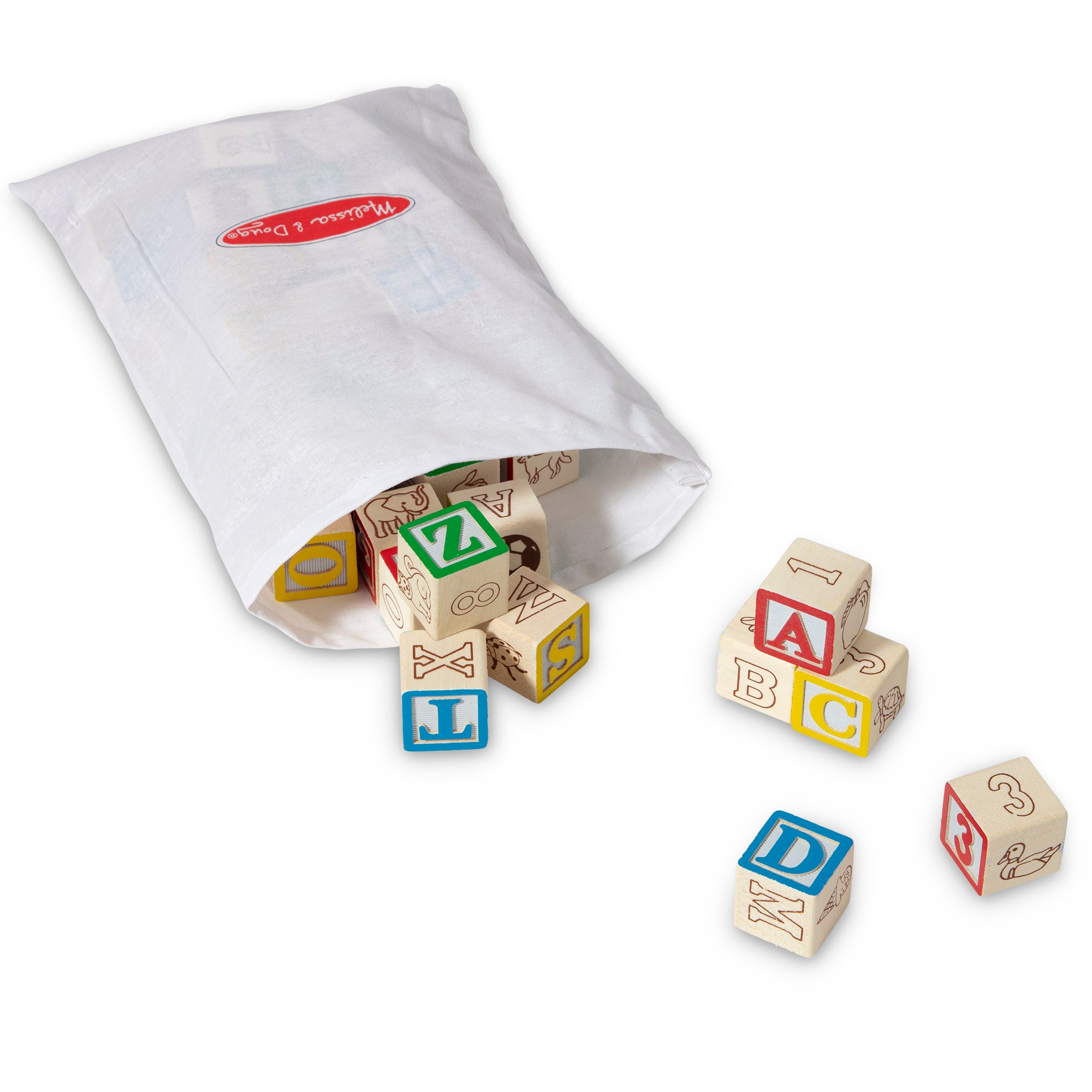 Wooden ABC & 123 Learning Blocks for Toddlers - Educational Alphabet & Number Building Toys for Kids - Perfect for Preschool Learning & Playtime Activities