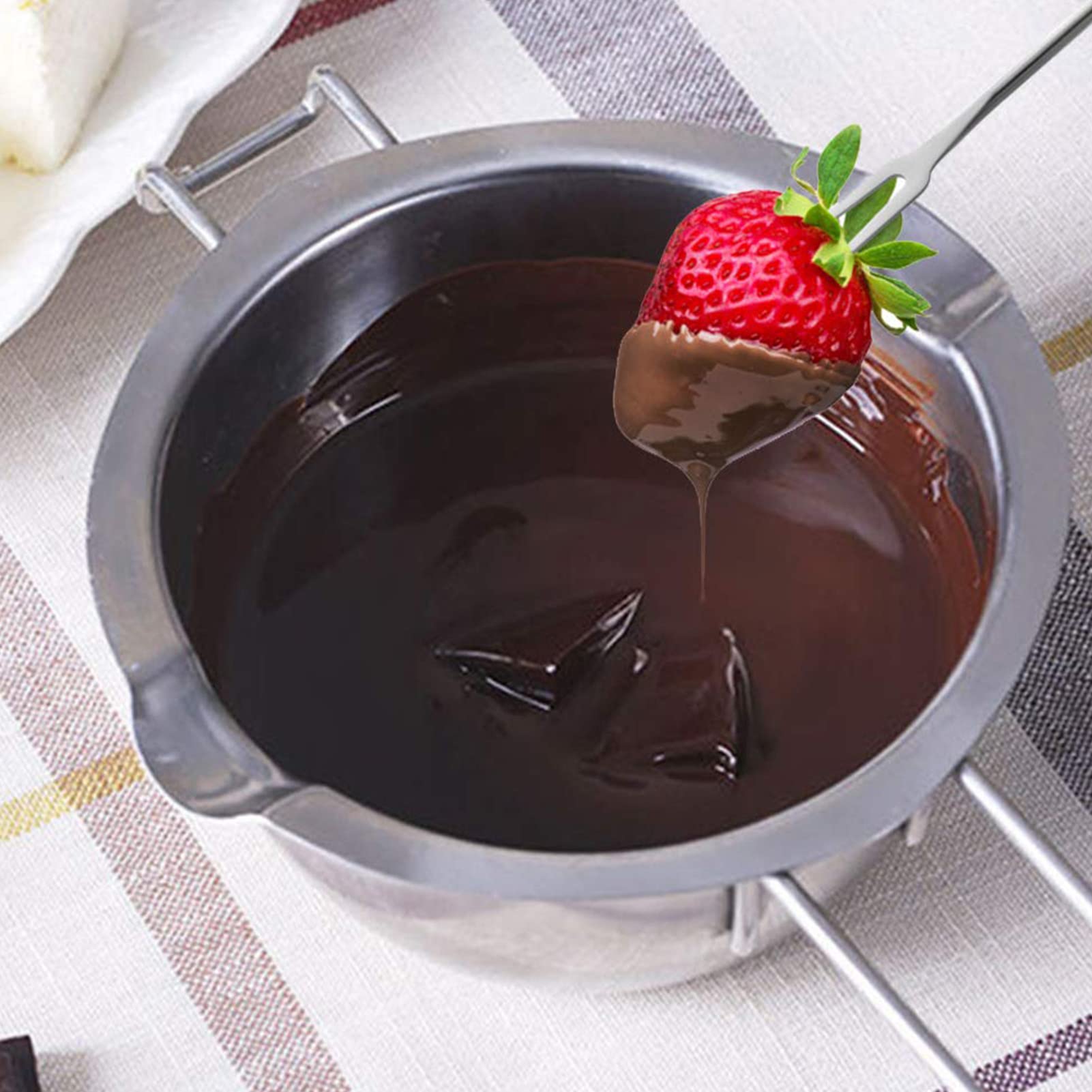Premium Stainless Steel Double Boiler Pot for Melting Chocolate, Butter, Soap & Wax - Ideal for Candle Making, Candy Crafting & DIY Cosmetics at Home