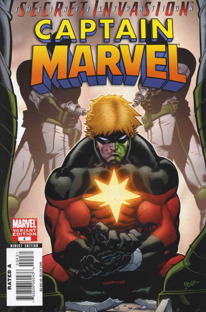Captain Marvel (7th Series) #4B VF/NM Marvel Comic Book - Skrull Variant Cover | Collectible Superhero Comics for Marvel Fans & Comic Book Collectors
