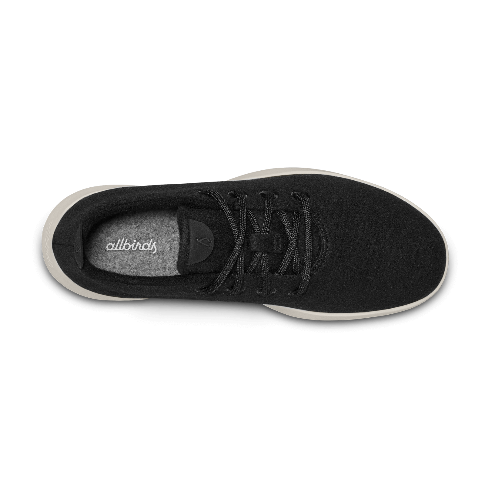 Women's Wool Runner Sneakers - True Black with Cream Sole | Comfortable & Eco-Friendly Shoes for Walking, Running & Casual Wear
