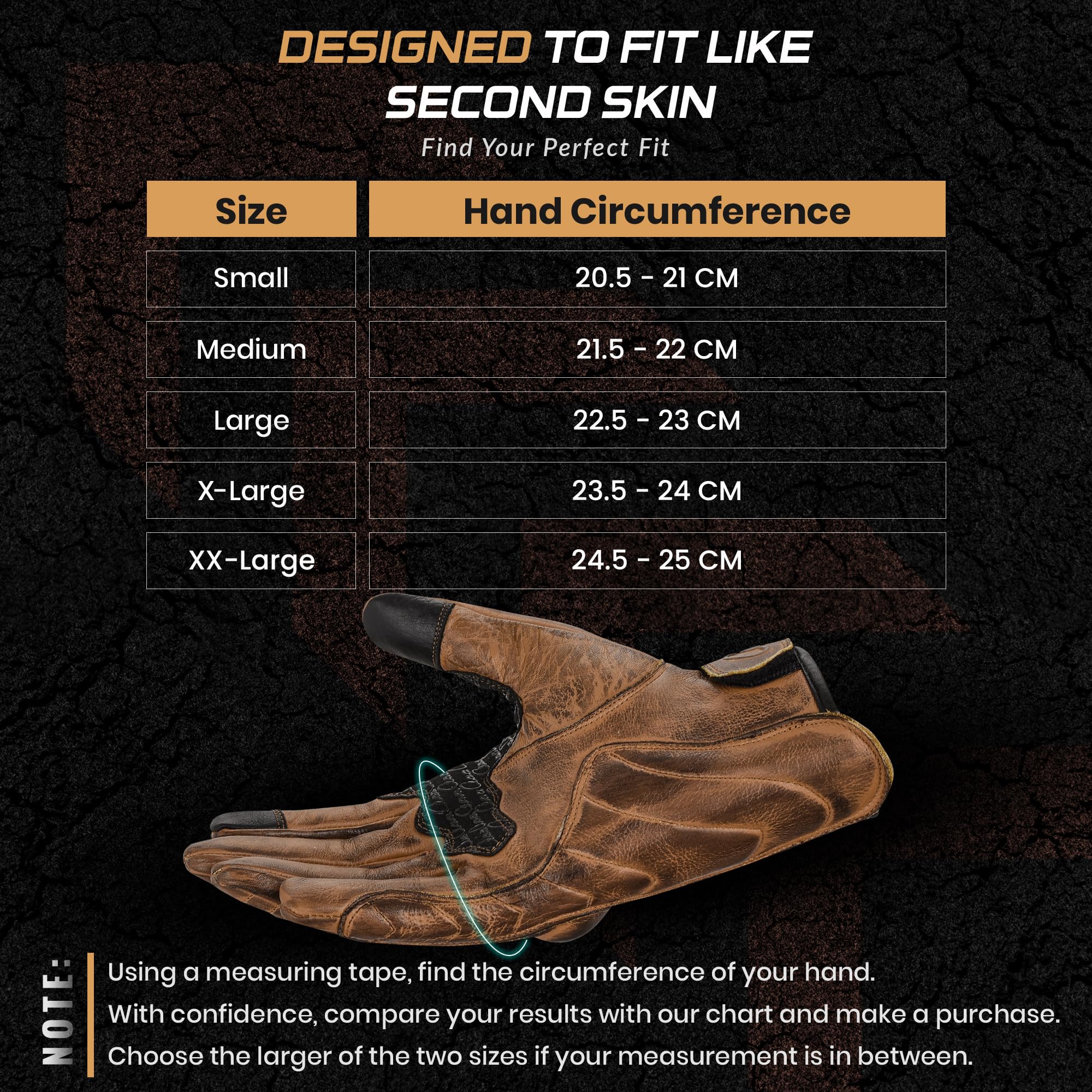 Men's Leather Motorcycle Gloves - Touchscreen & Non-Slip for All Weather Riding