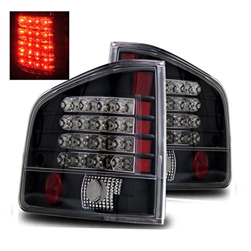 Black LED Tail Lights Assembly Set for Chevy S-10 & GMC Sonoma - Left Driver & Right Passenger Side Replacement - Upgrade Your Truck's Style & Safety for Night Driving & Off-Road Adventures