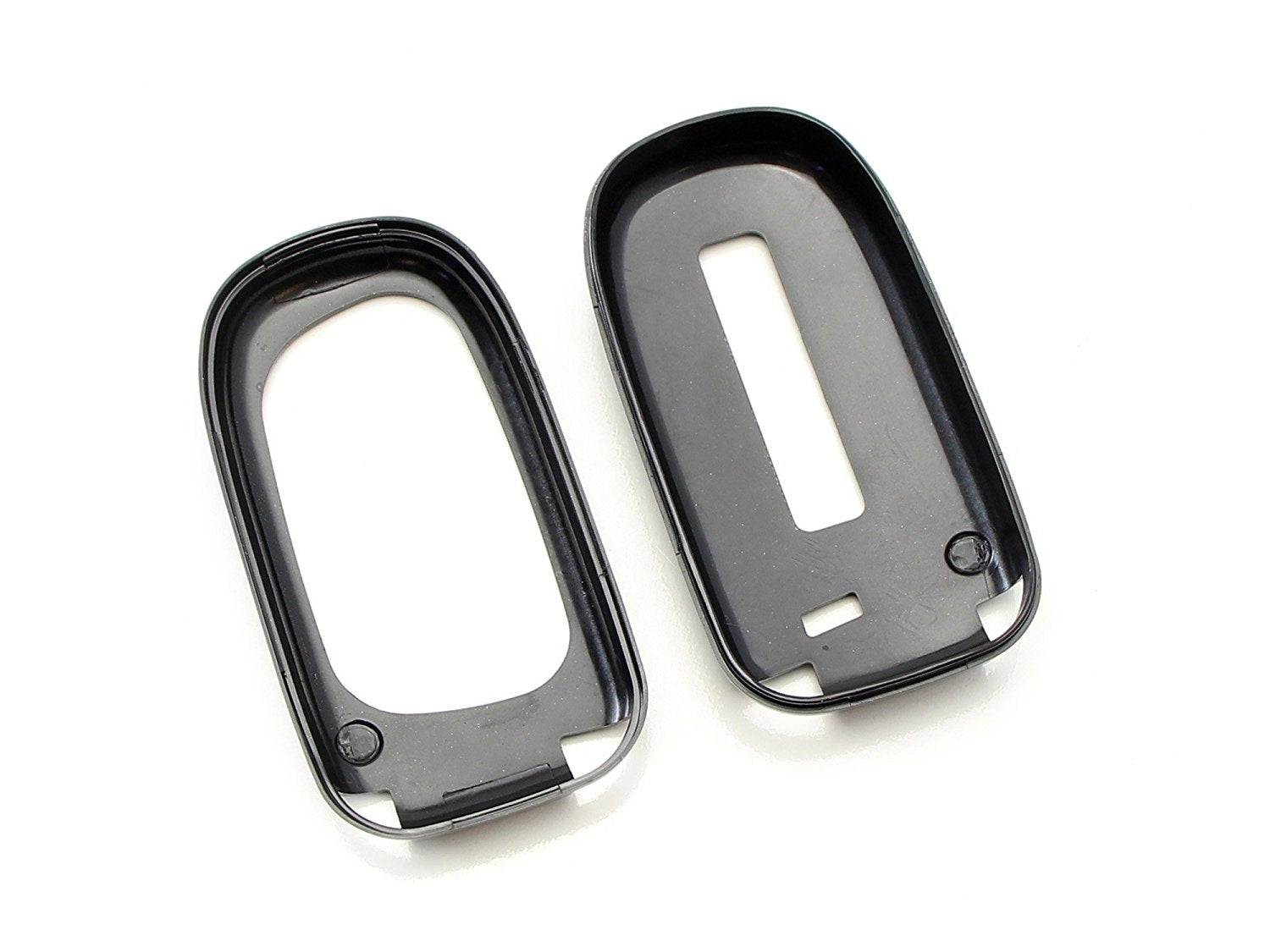 Premium Glossy Metallic Black Smart Key Fob Cover Replacement - Exact Fit for Jeep Dodge Chrysler Vehicles | Durable Protection & Stylish Upgrade for Car Keys