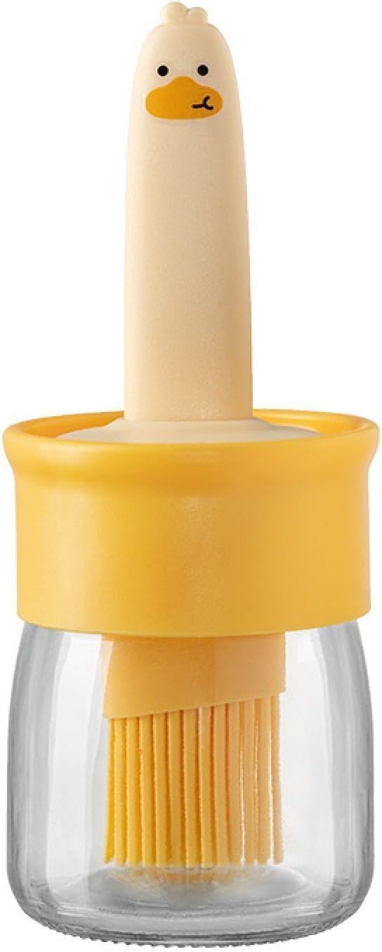 Premium Glass Olive Oil Dispenser for Kitchen - 2 in 1 Oil Bottle with Silicone Basting Brush - Perfect for Cooking, Vinegar, Sauces, BBQ, Grilling, Frying, Baking & Air Fryer - Ideal for Home Chefs & Gourmet Cooking