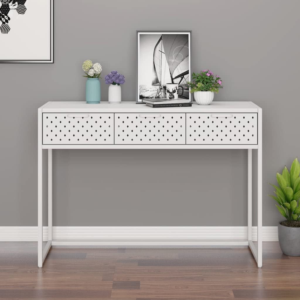 SKM White Console Table 41.7